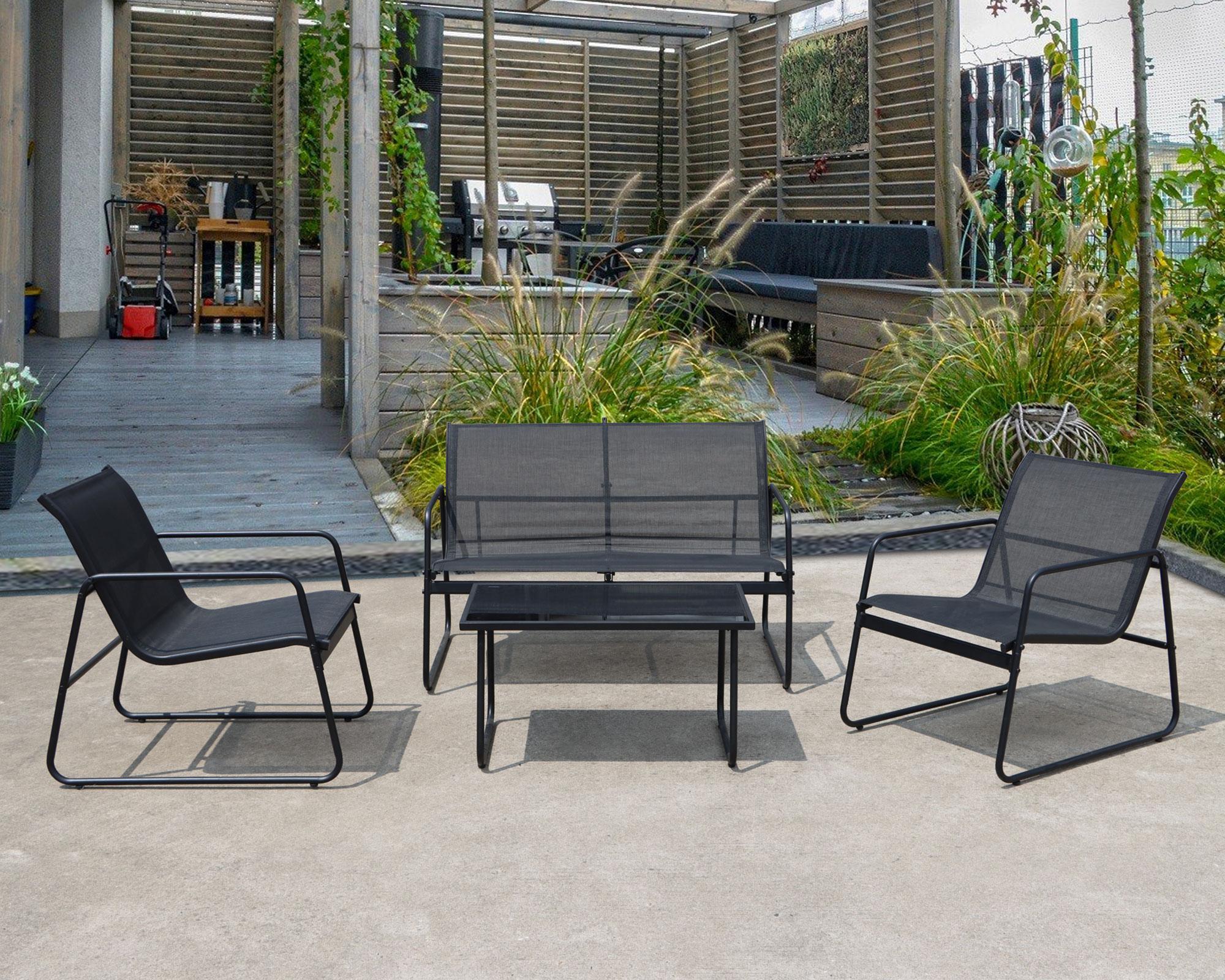 Set living Paujil 4 personas negro-8