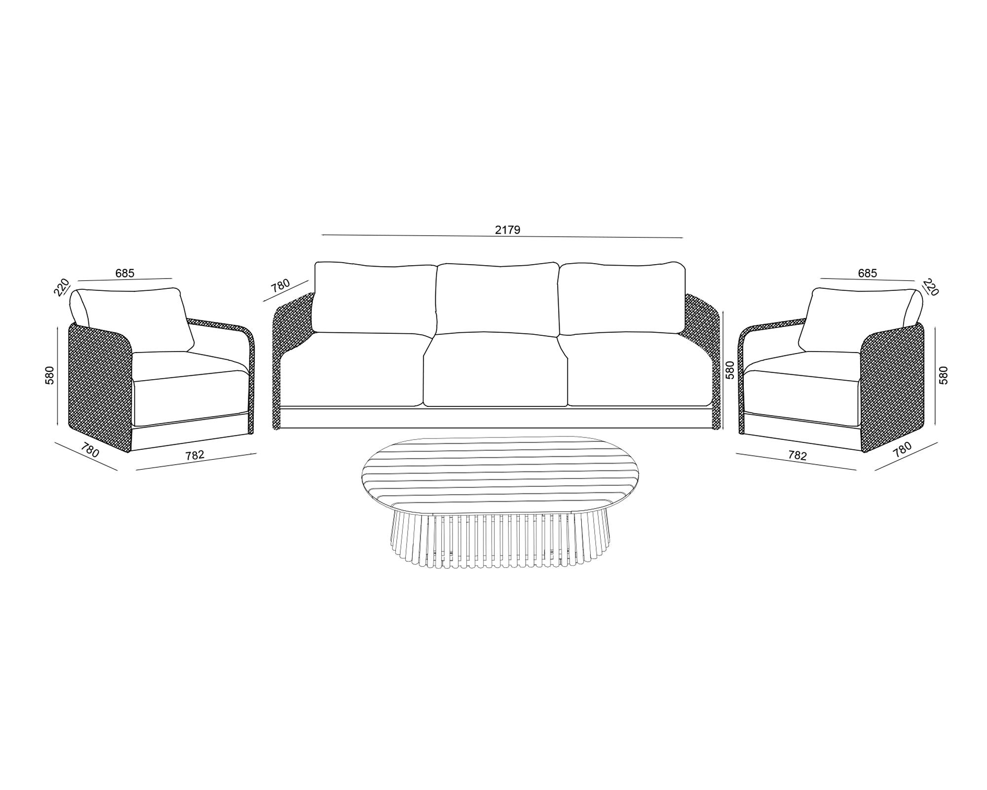 Set living Sauco Artesana 5 personas-9