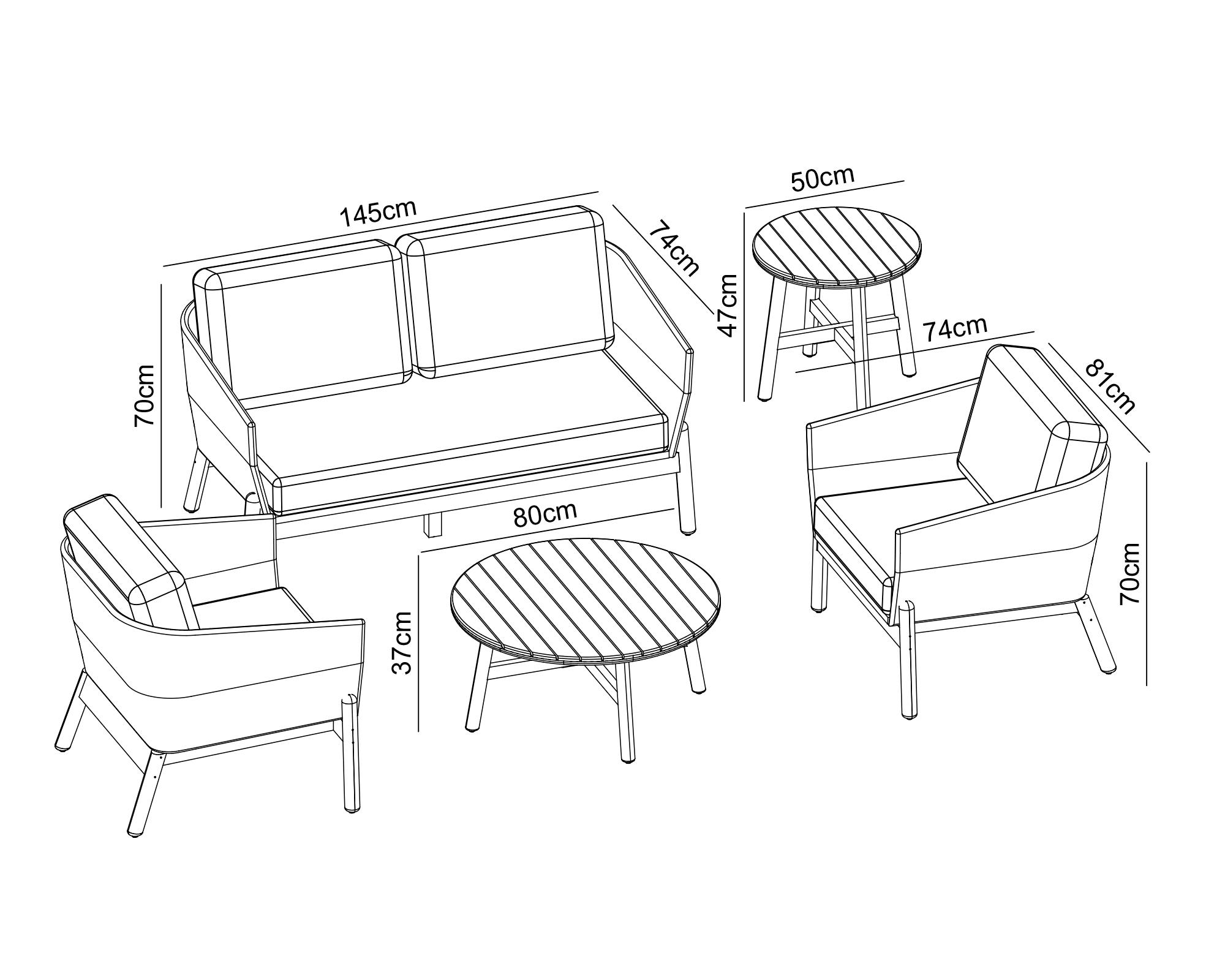 Set living Lapas Artesana 4 personas-8