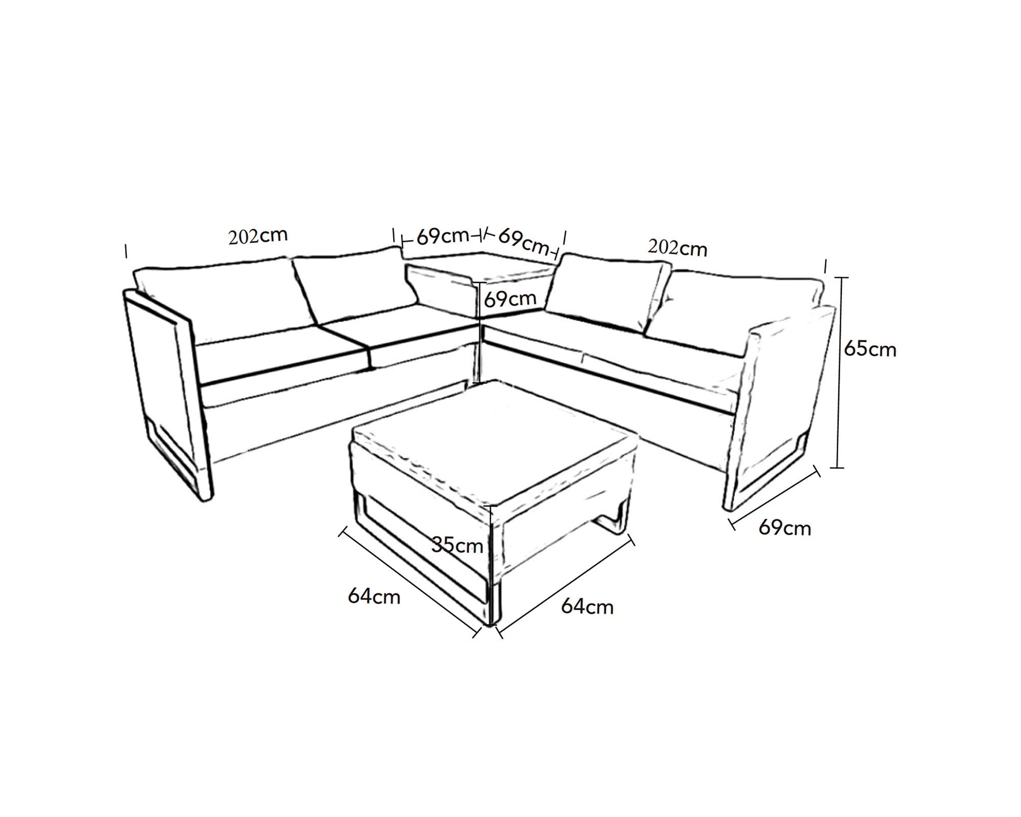 Set living esquinero 4 personas Yuca-2