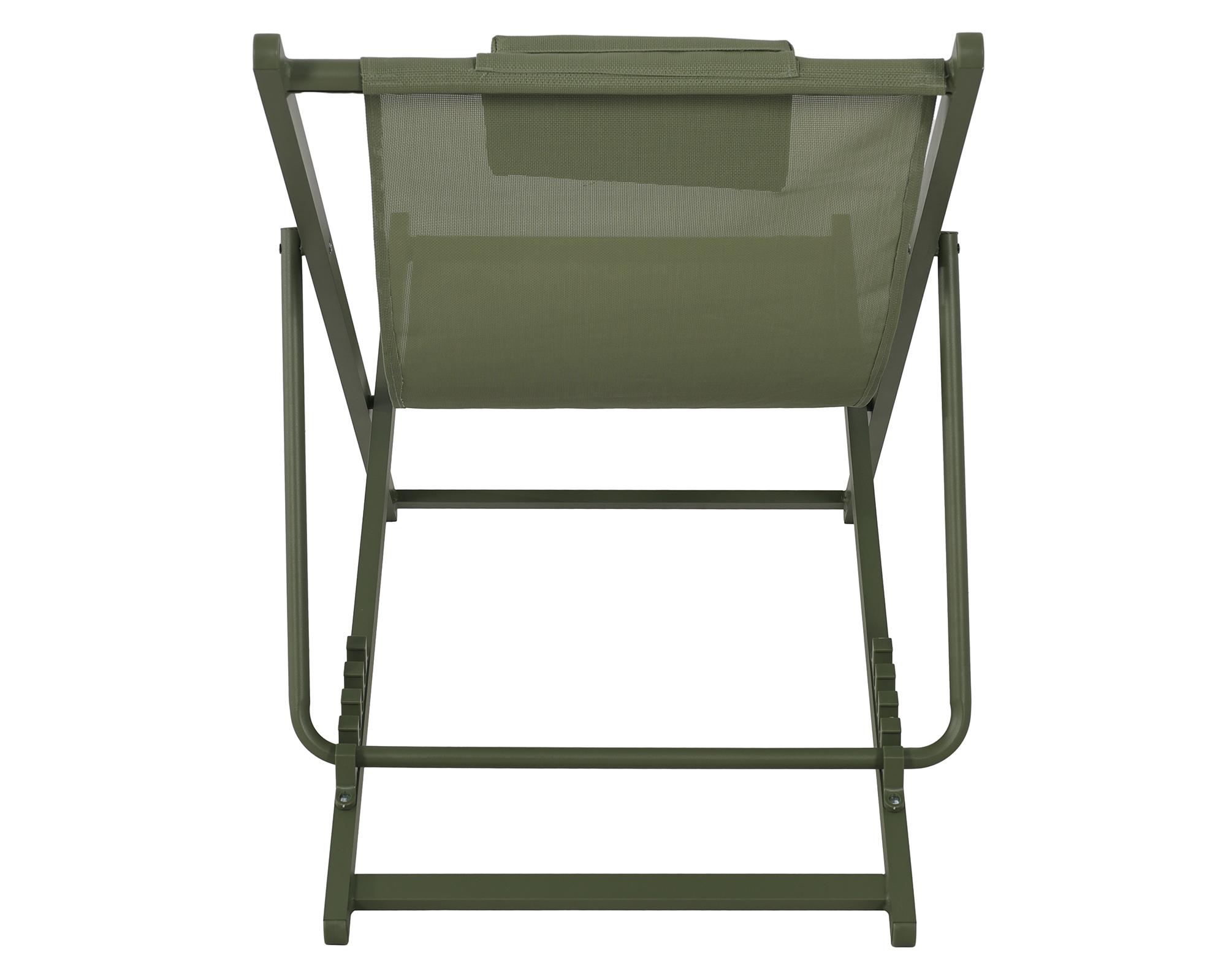 Reposera con almohada 4 posiciones verde-3