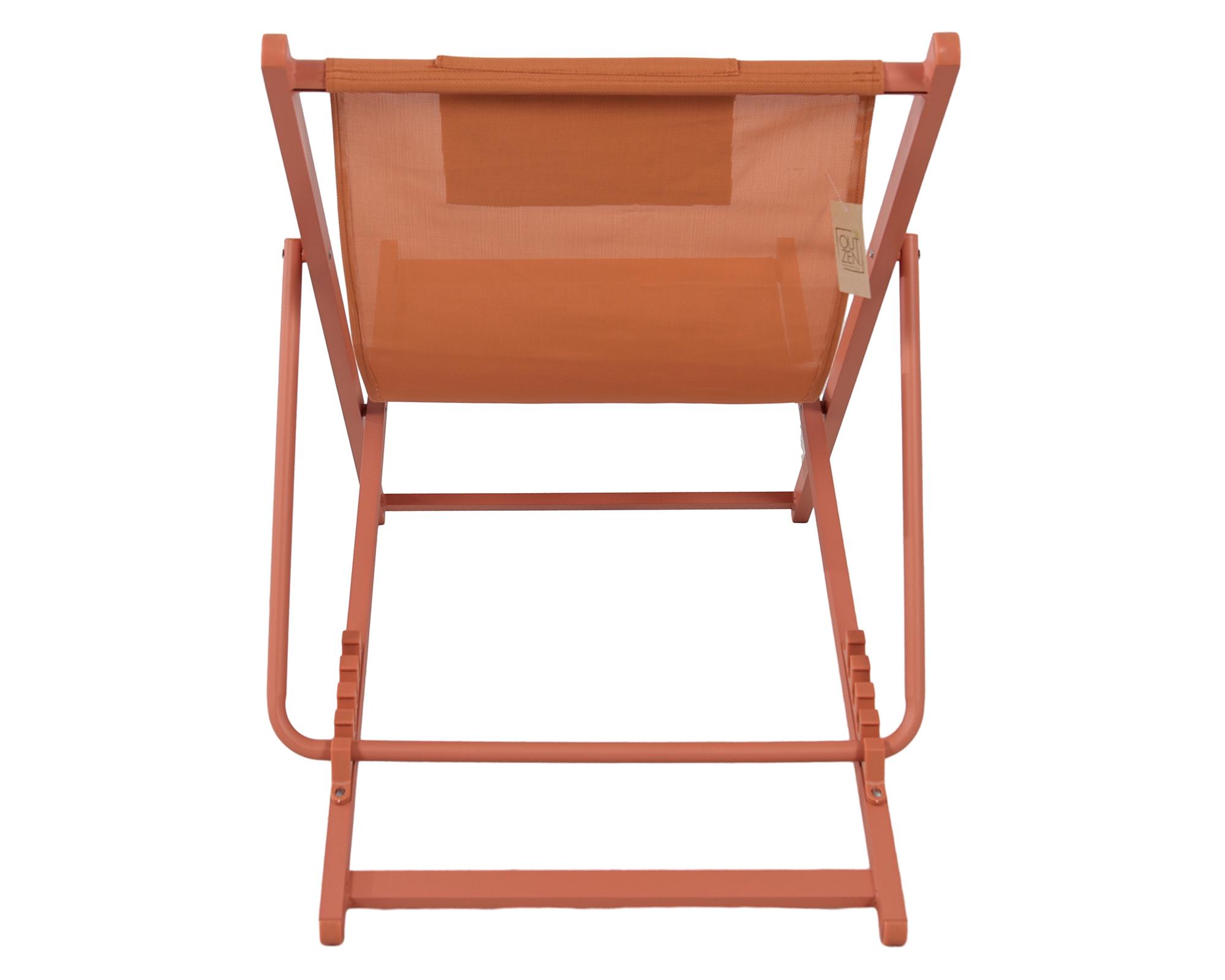 Reposera con almohada 4 posiciones terracota-3