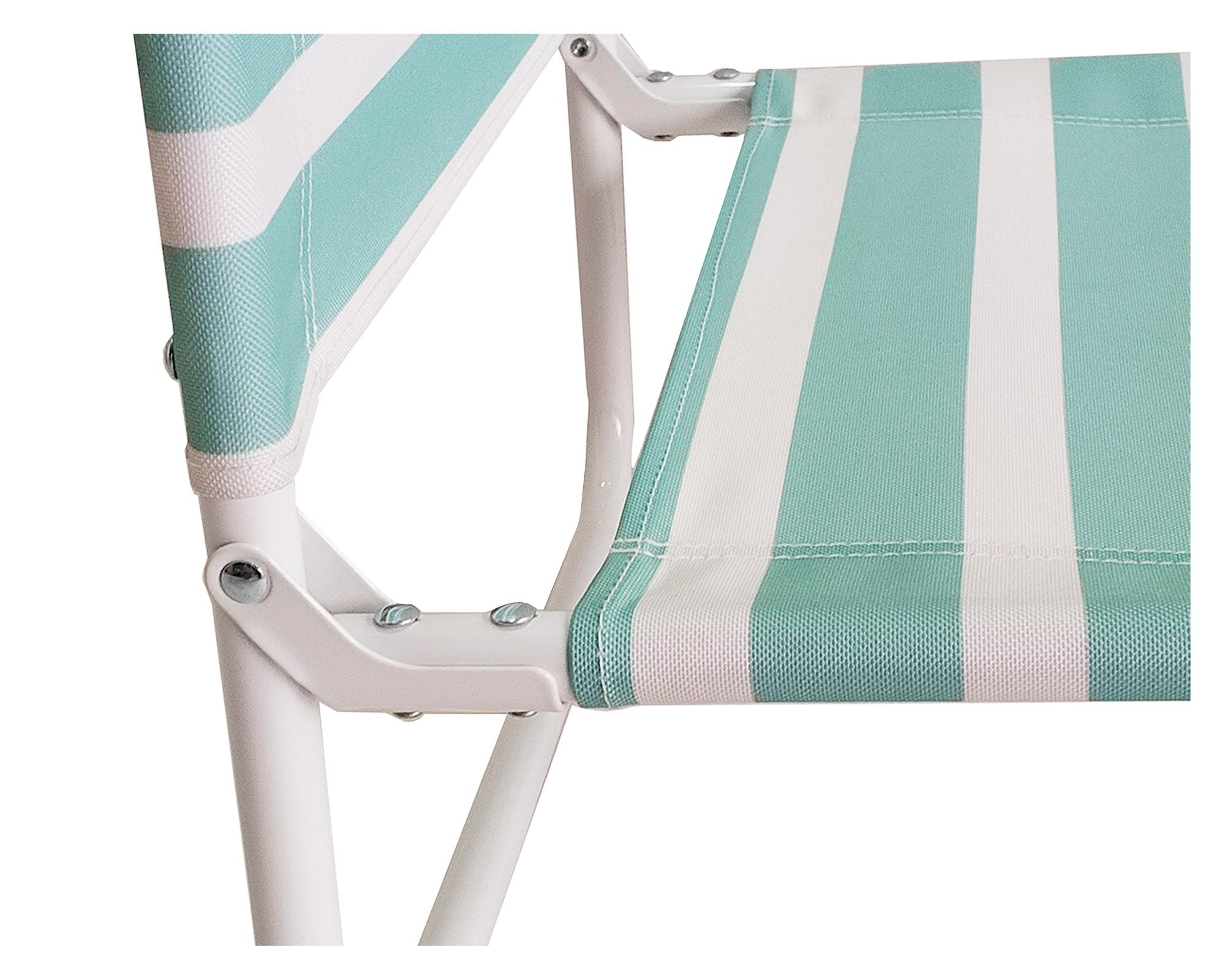 Silla playa Líneas turquesa/blanco-3