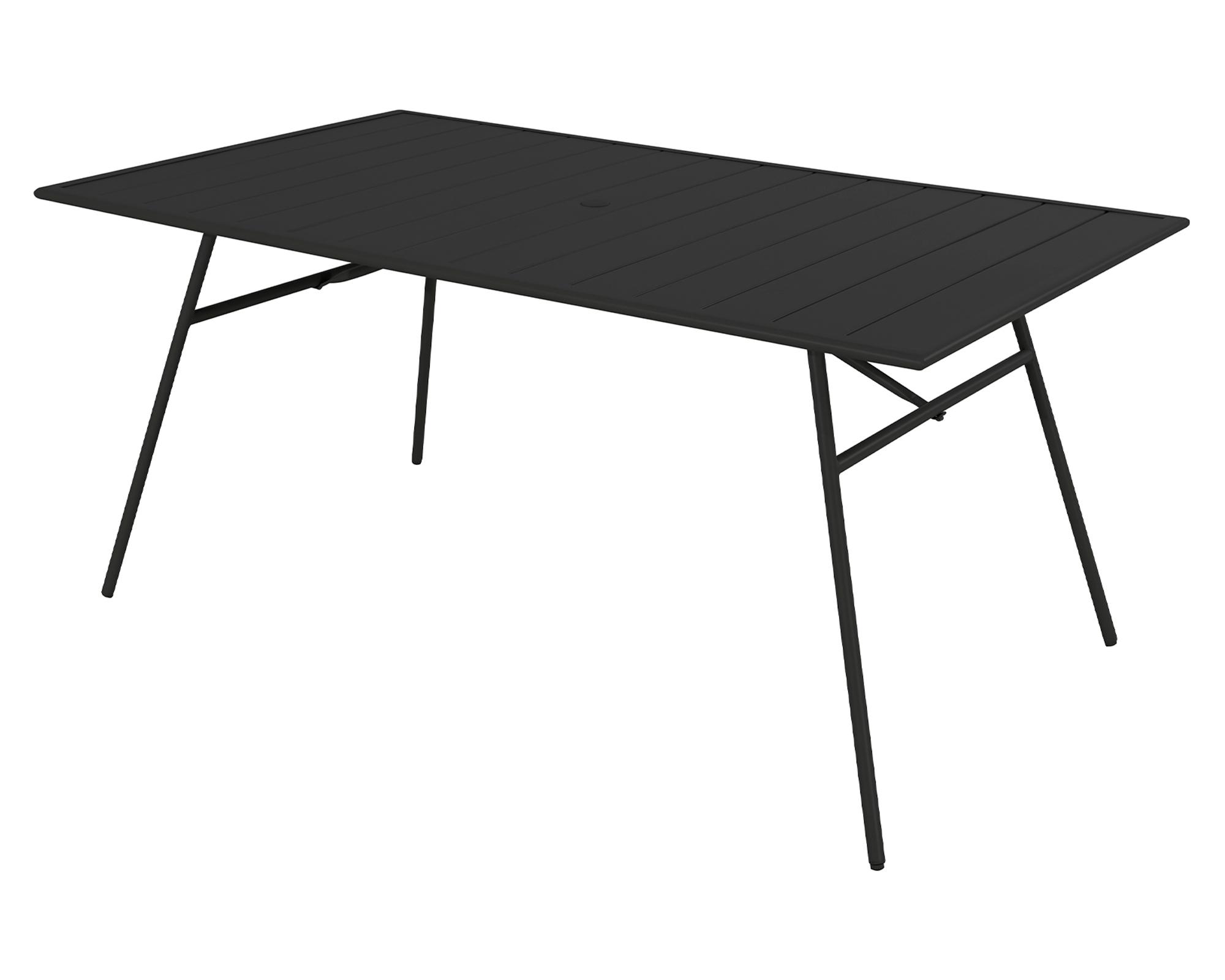 Set comedor exterior Cuy Loft negro 6 personas-3