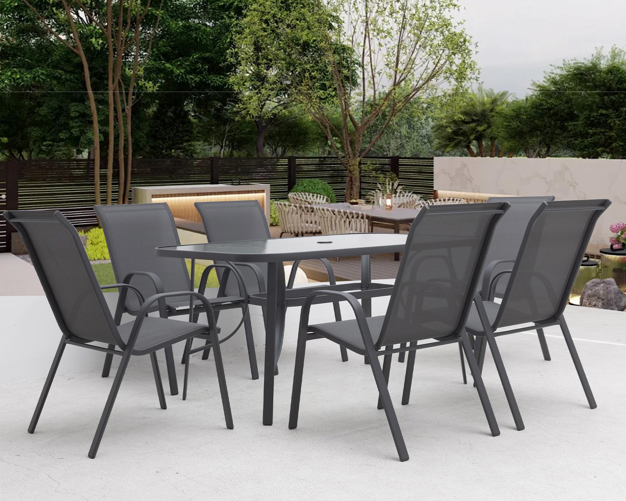 Set comedor exterior Copaiba 6 personas-4