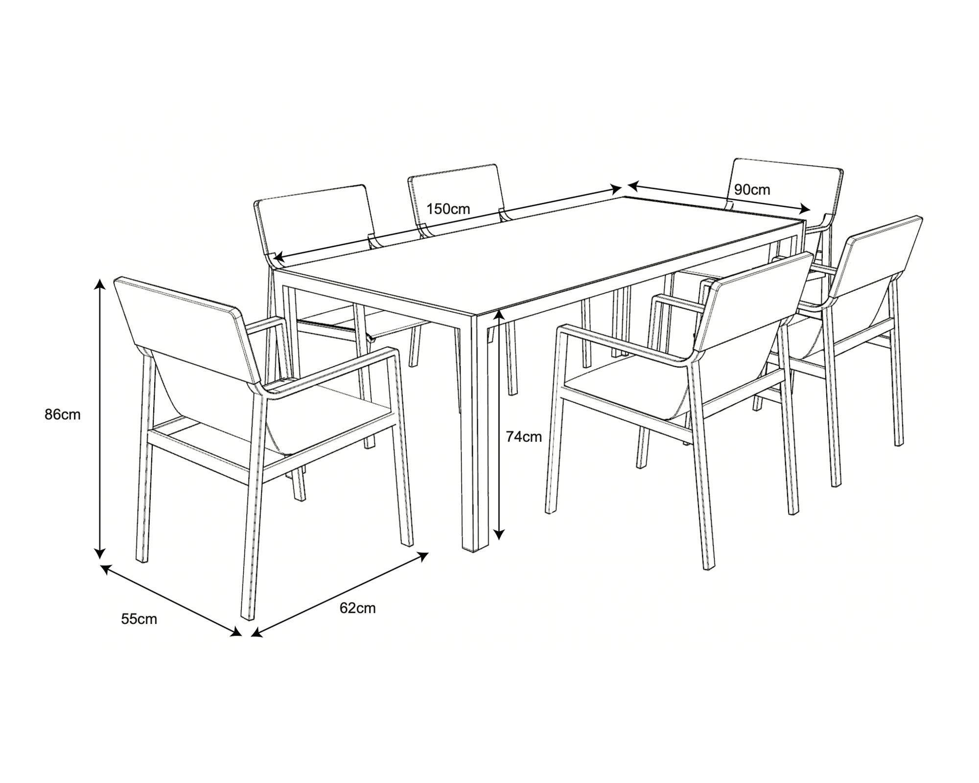 Set comedor exterior Osman 6 personas-2