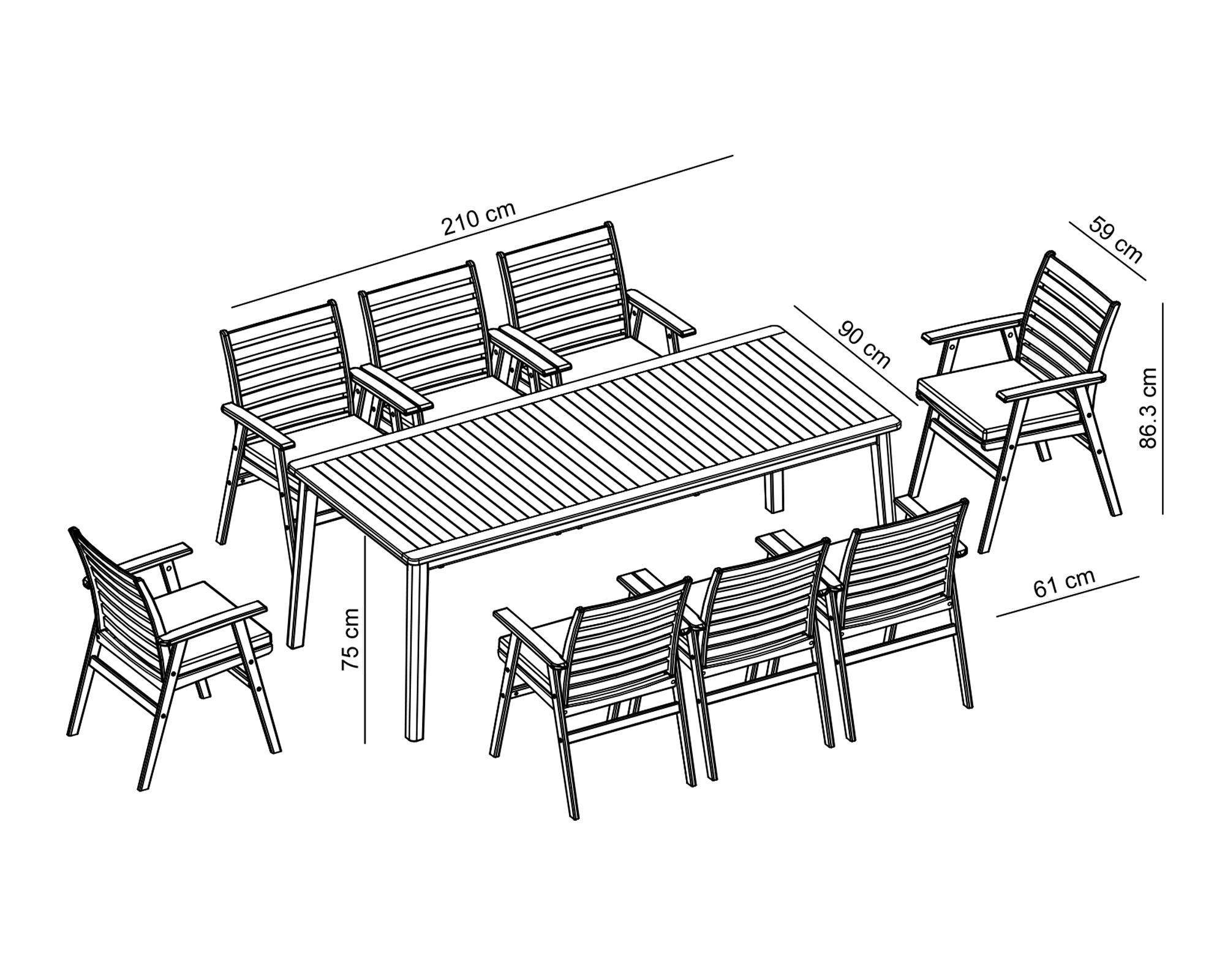 Set comedor exterior 8 personas-6