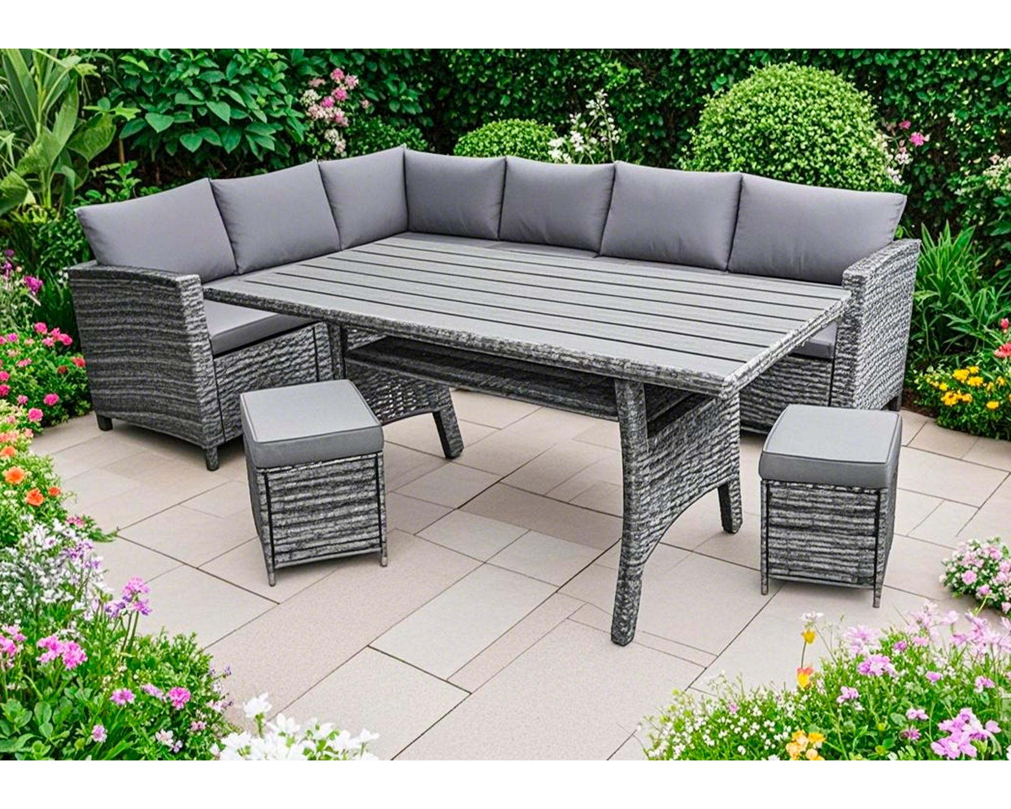 Set comedor exterior Esquinero achiote B Toscana 7 personas-1