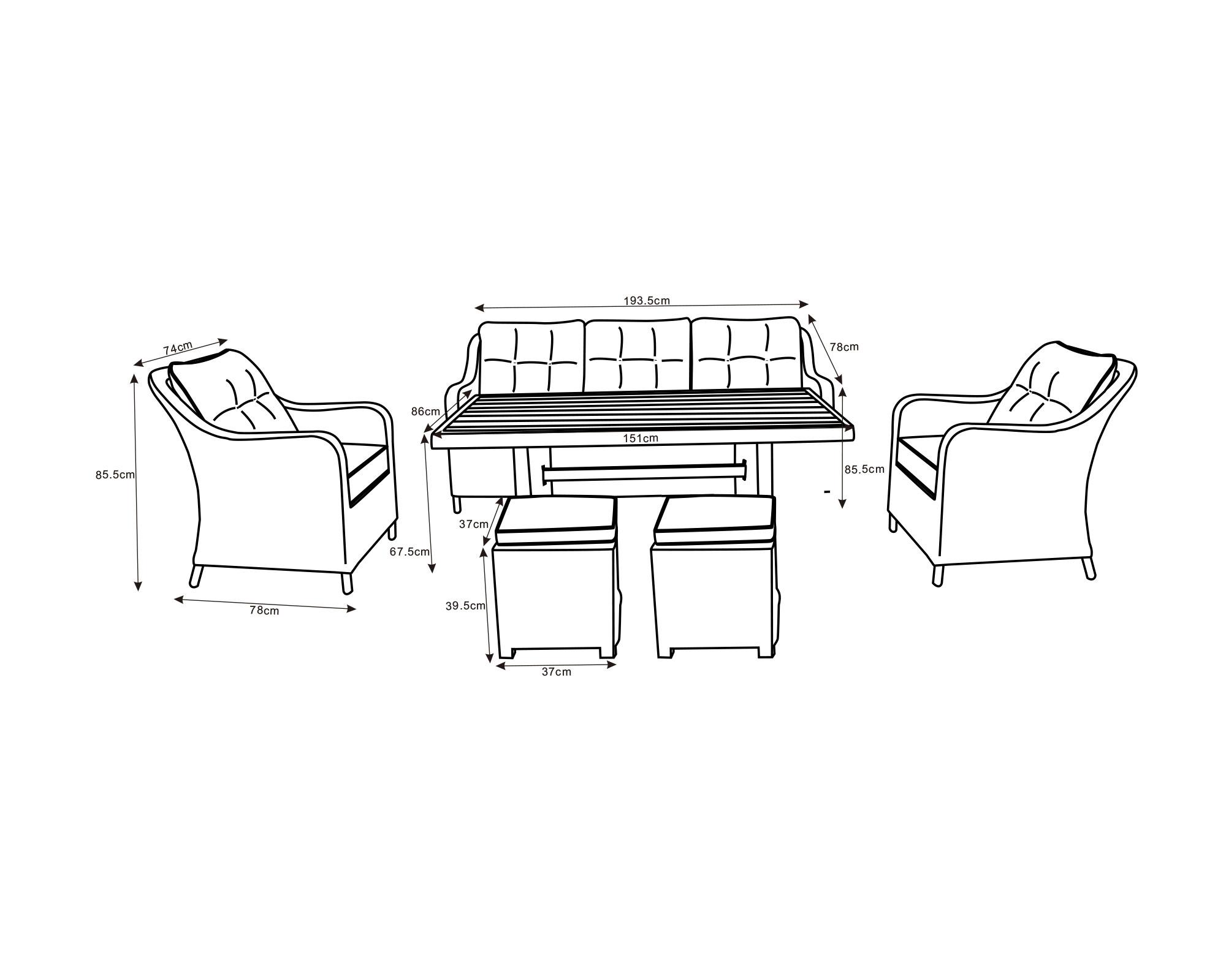 Set comedor Amancay 7 personas-9