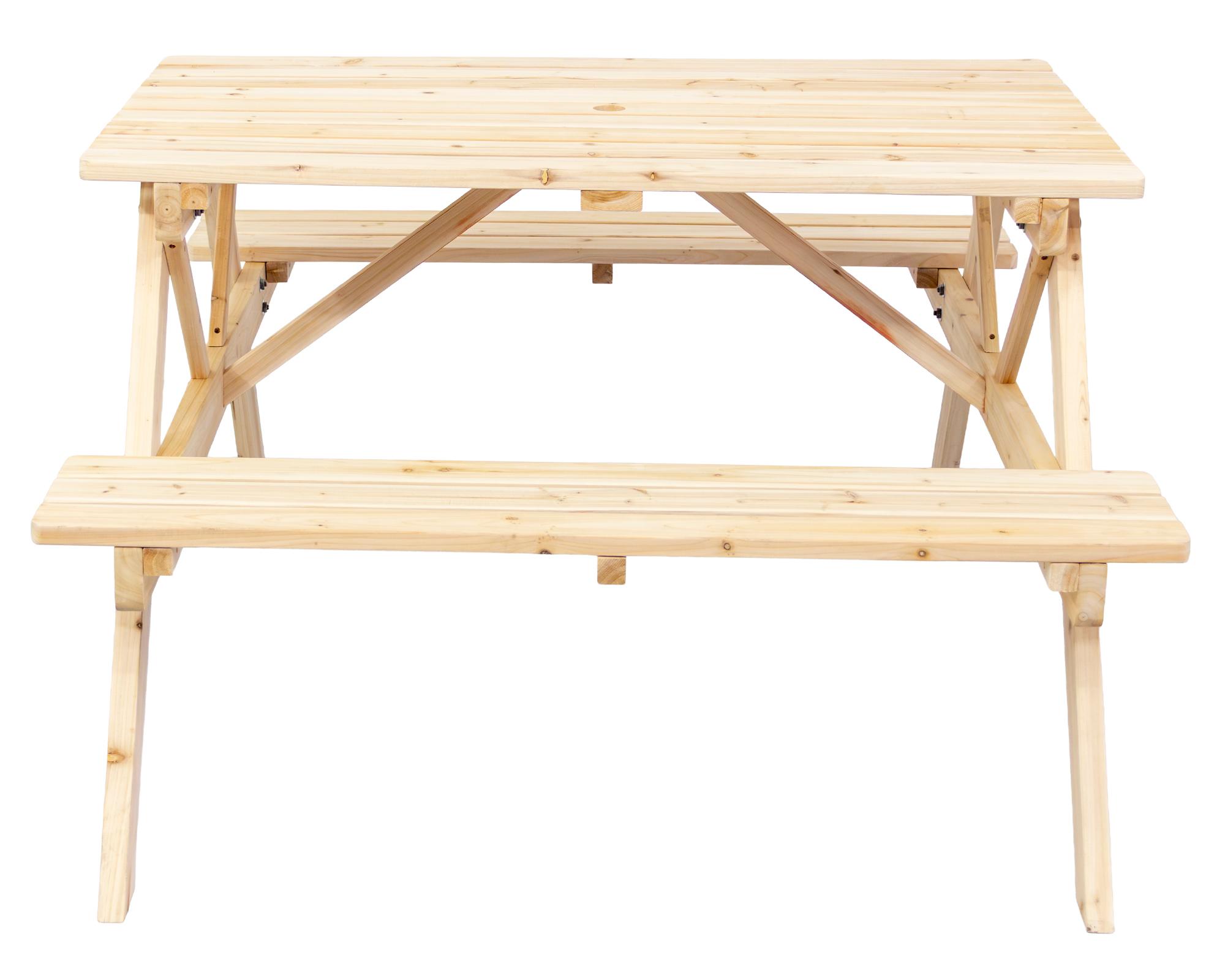 Set comedor 2 bancas Teyu madera-2