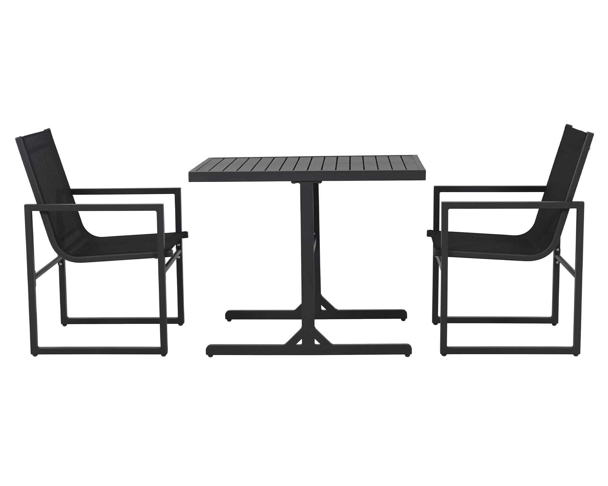 Set bistró Camalote 2 personas negro-1