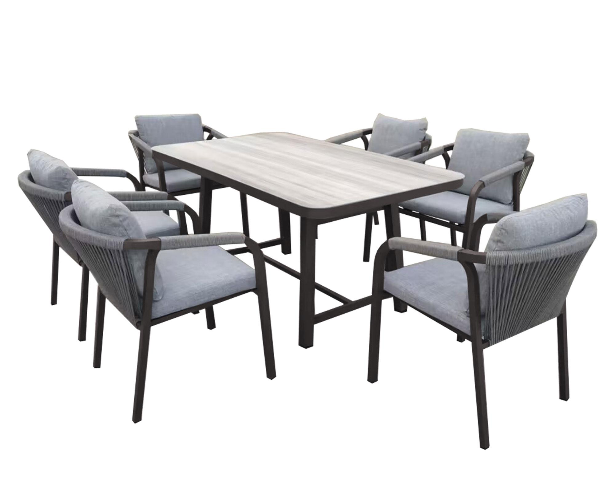 Set comedor 6 personas Totoral 74x160x90 cm-0