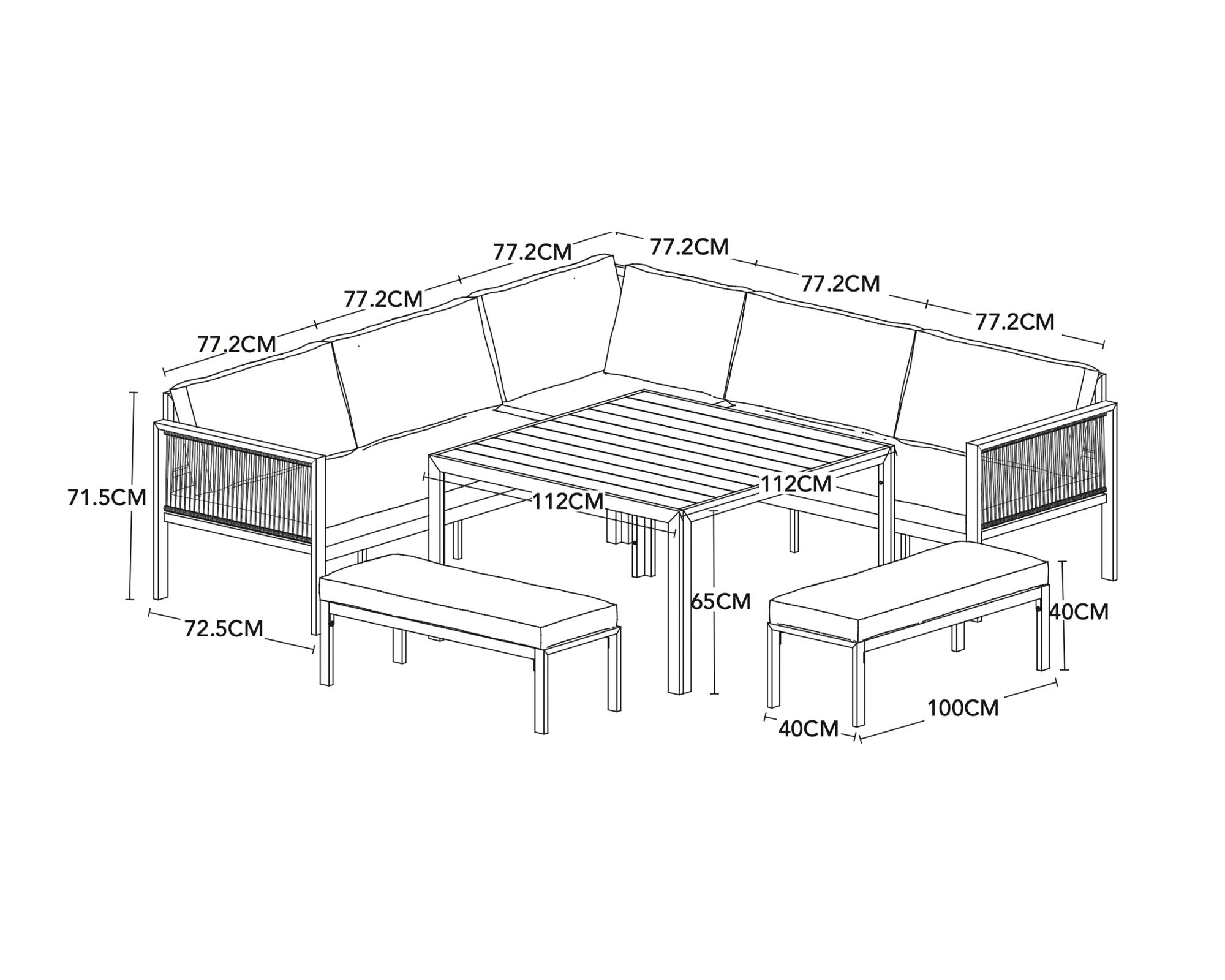Set comedor exterior Bromel Loft-2