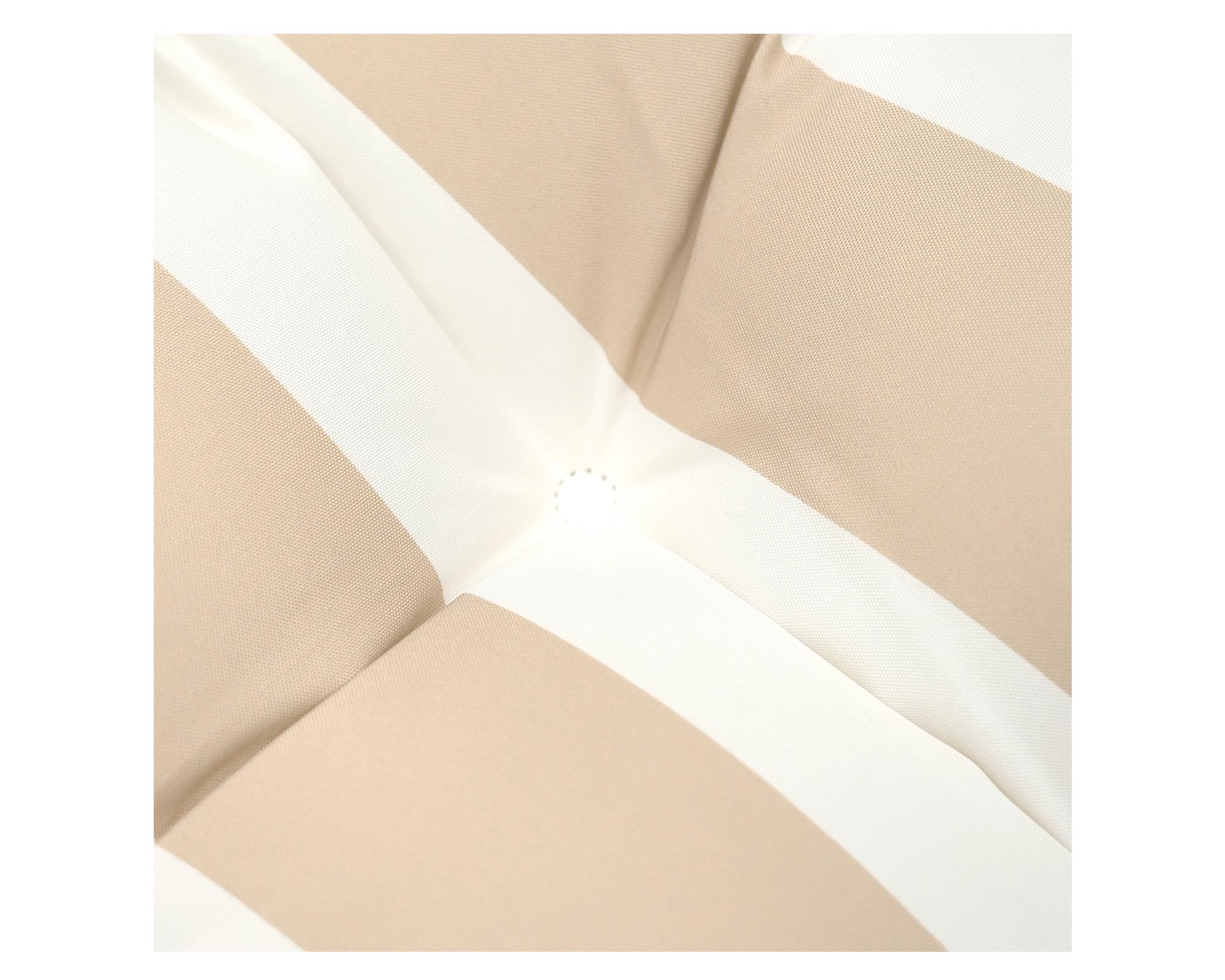 Cojín asiento Rayas taupe/blanco 45x45 cm-4