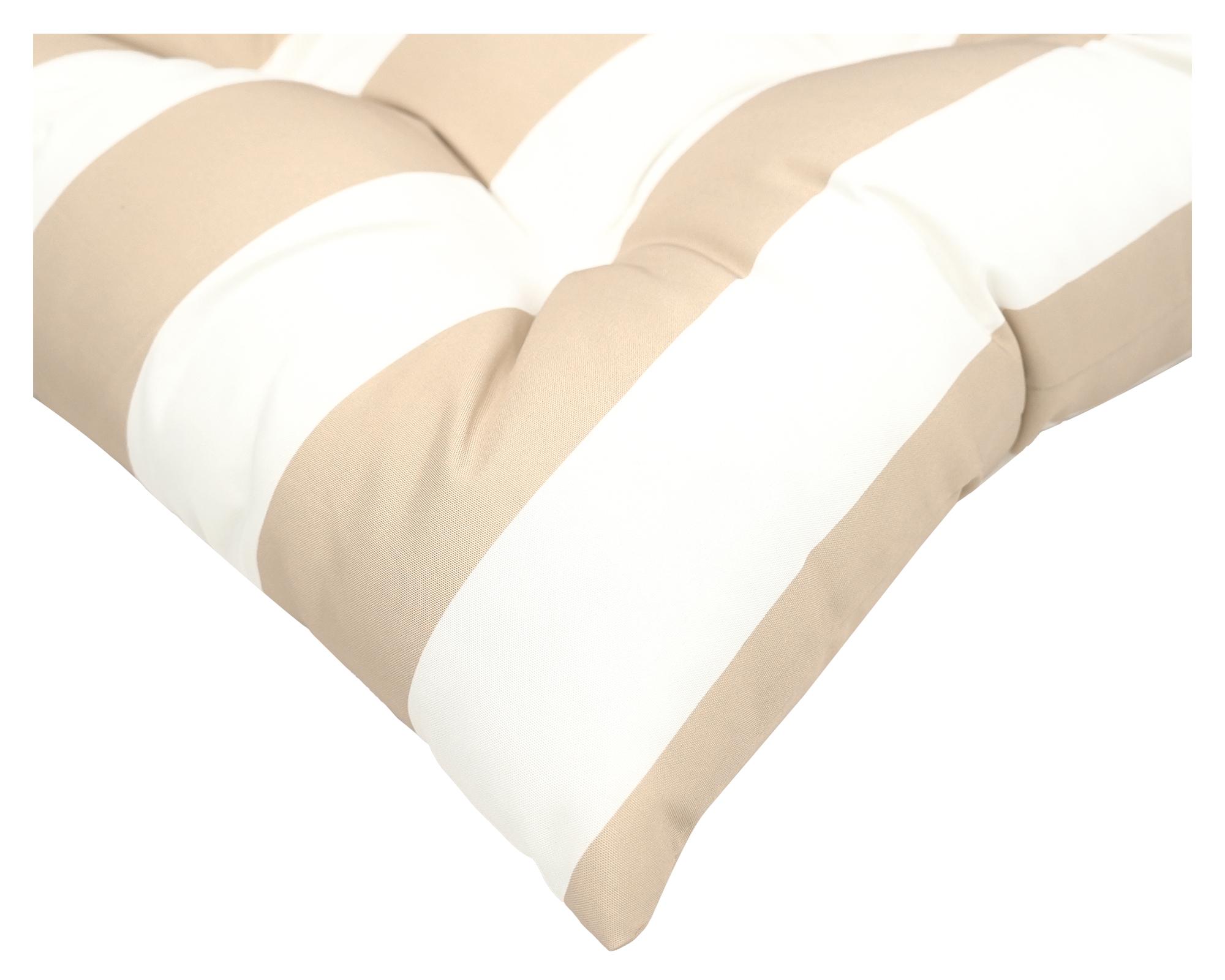 Cojín asiento Rayas taupe/blanco 45x45 cm-2