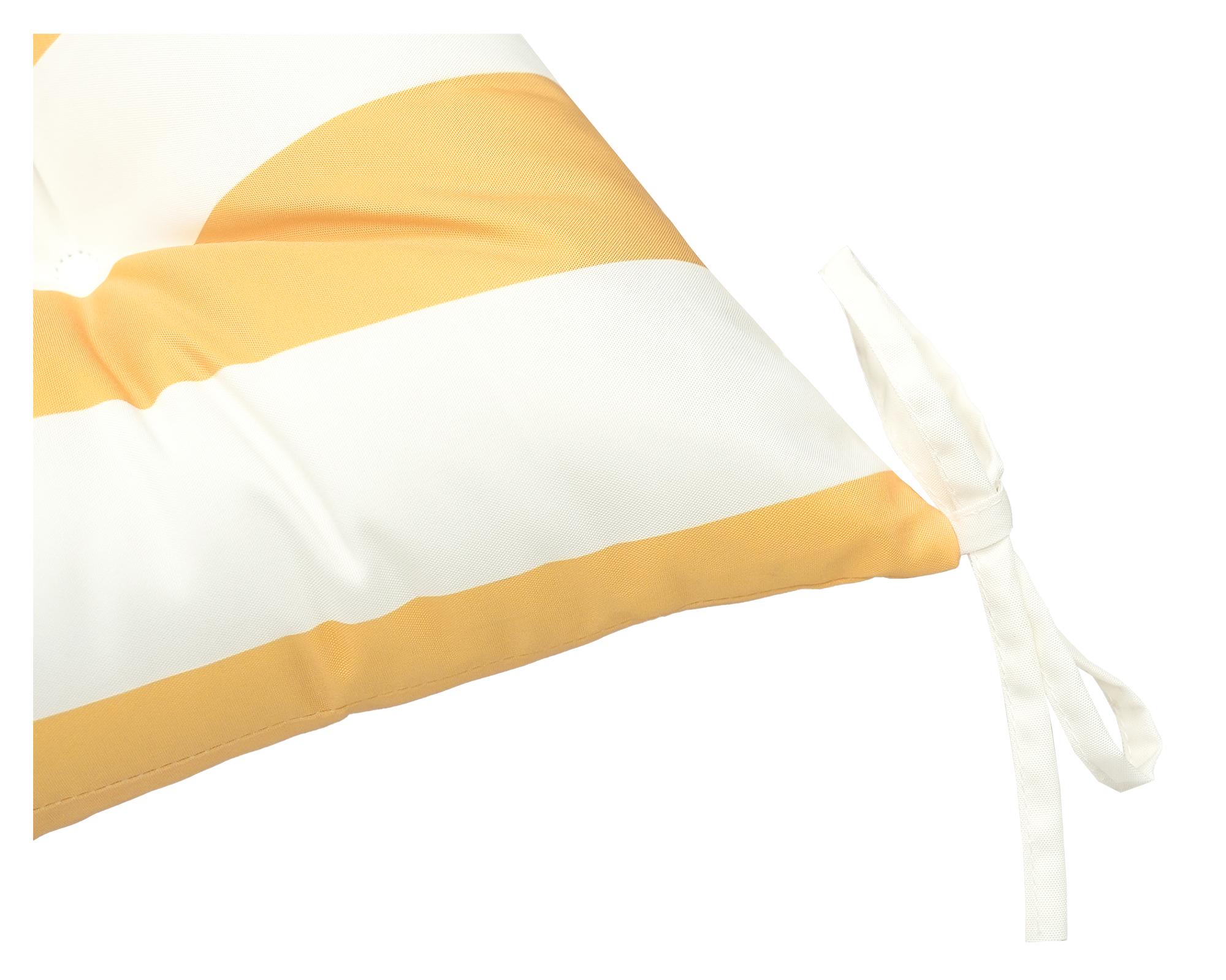 Cojín asiento Rayas amarillo/blanco 45x45 cm-3