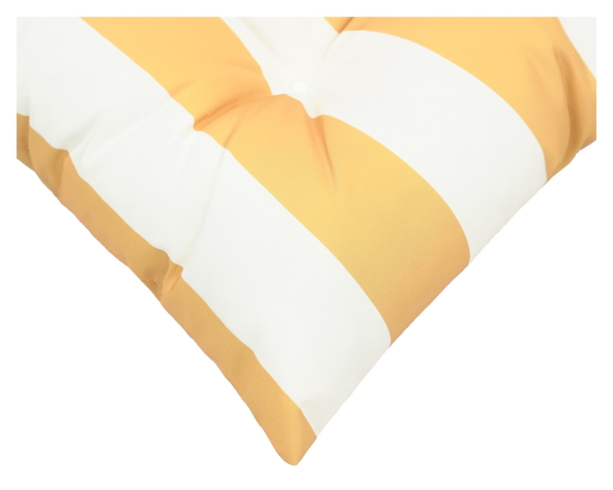 Cojín asiento Rayas amarillo/blanco 45x45 cm-2