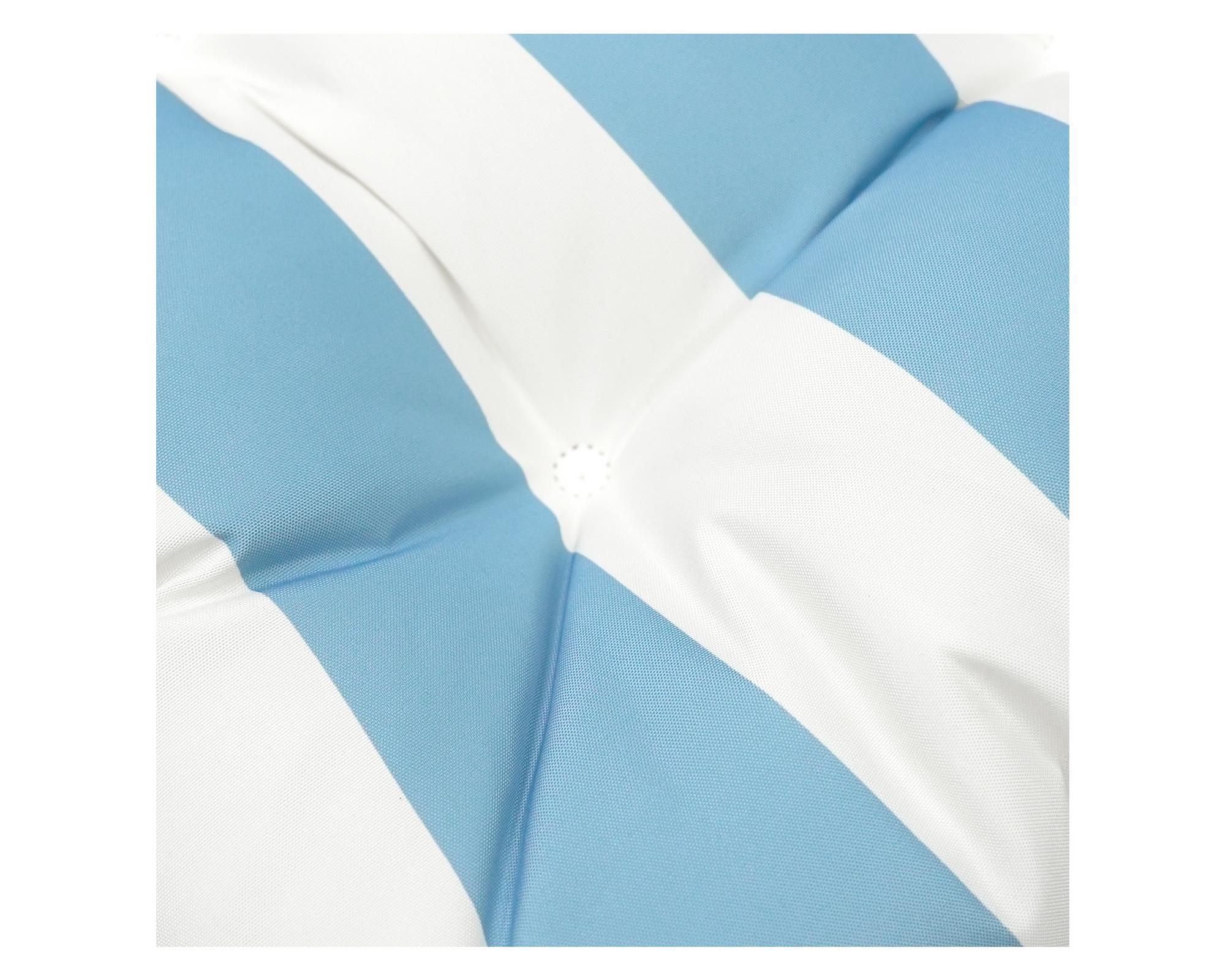 Cojín asiento Rayas azul/blanco 45x45 cm-4