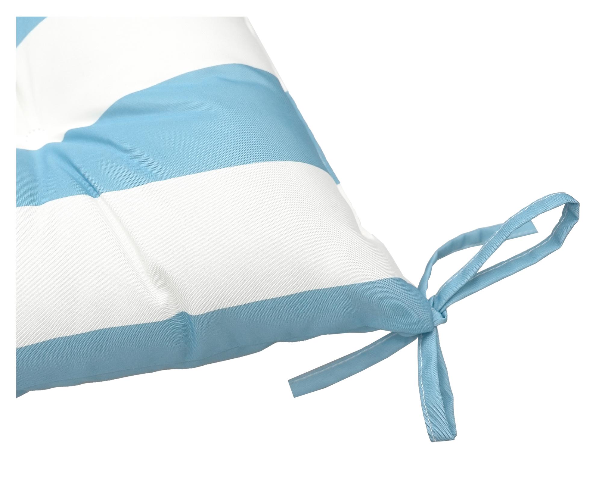 Cojín asiento Rayas azul/blanco 45x45 cm-3