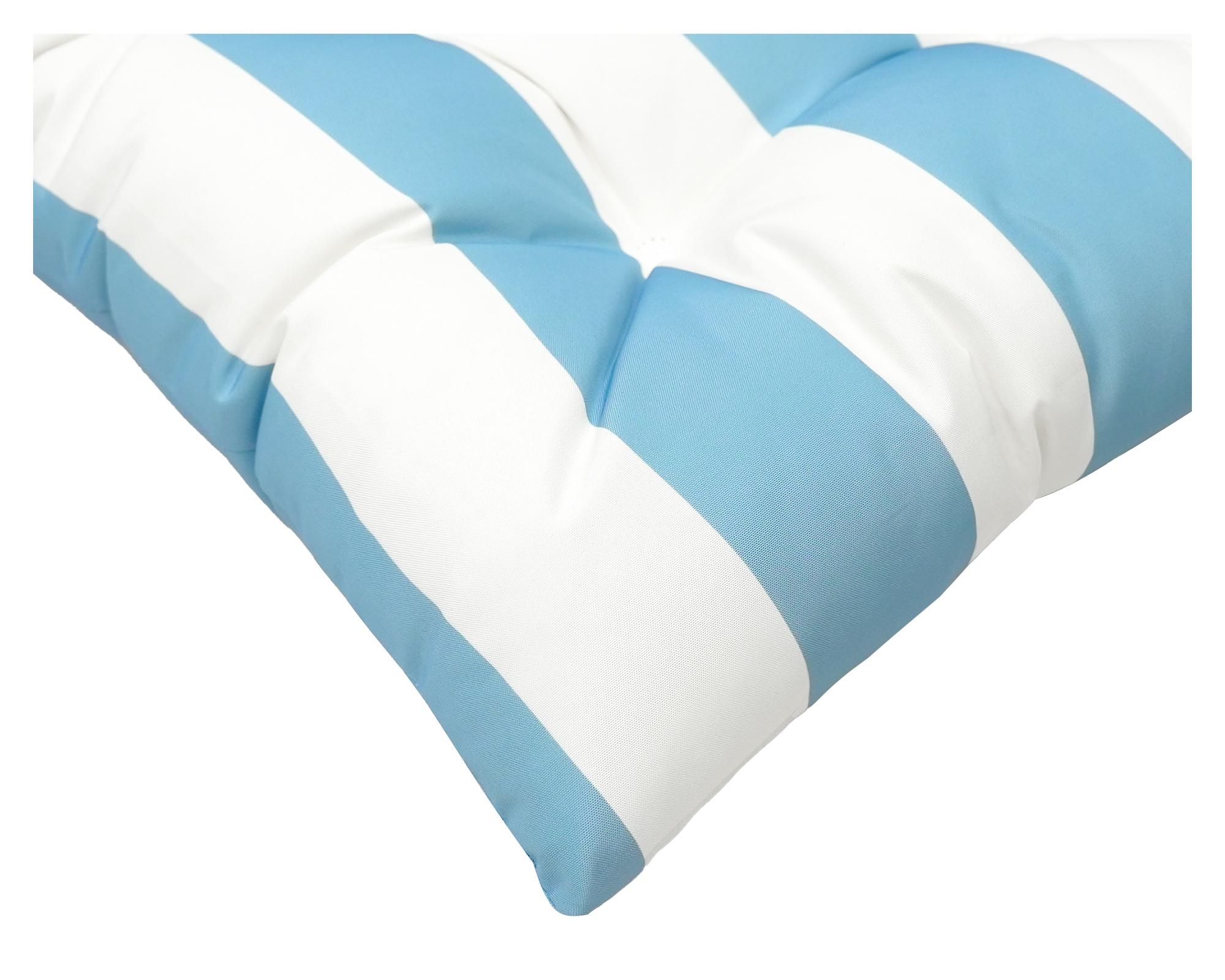 Cojín asiento Rayas azul/blanco 45x45 cm-2