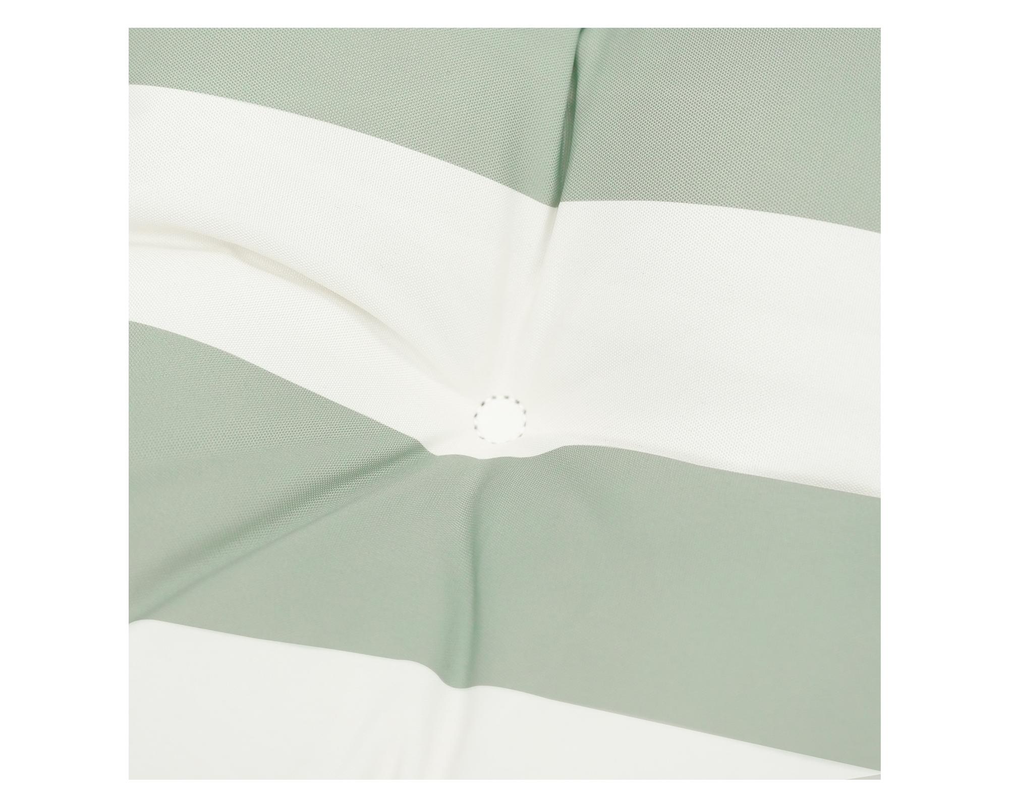 Cojín asiento Rayas verde salvia/blanco 45x45 cm-4