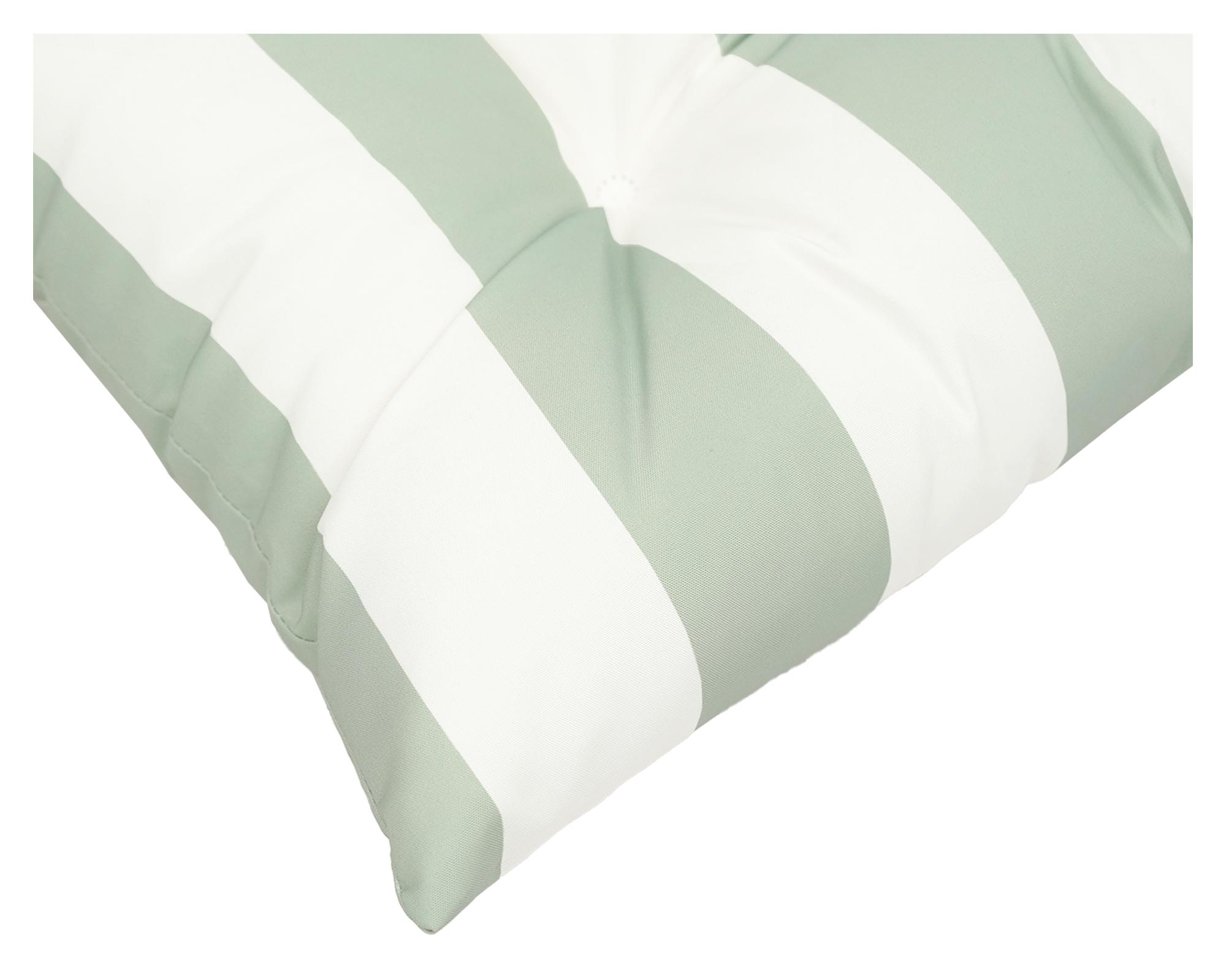 Cojín asiento Rayas verde salvia/blanco 45x45 cm-2