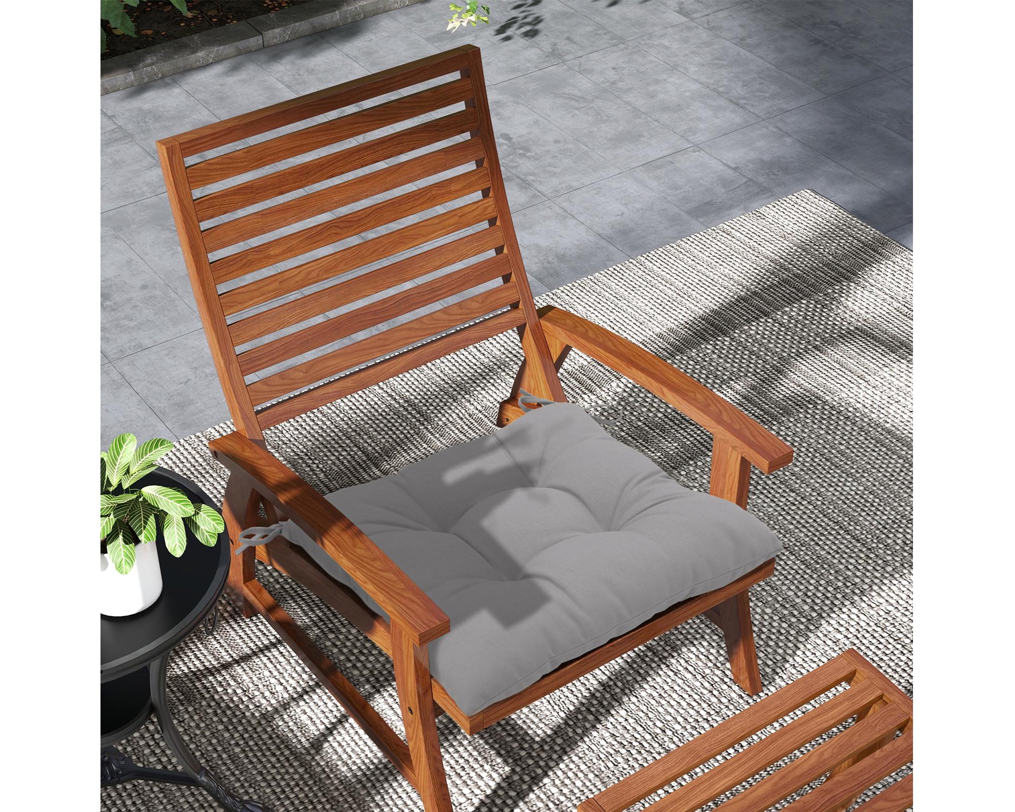 Cojín asiento Liso gris 45x45 cm-6