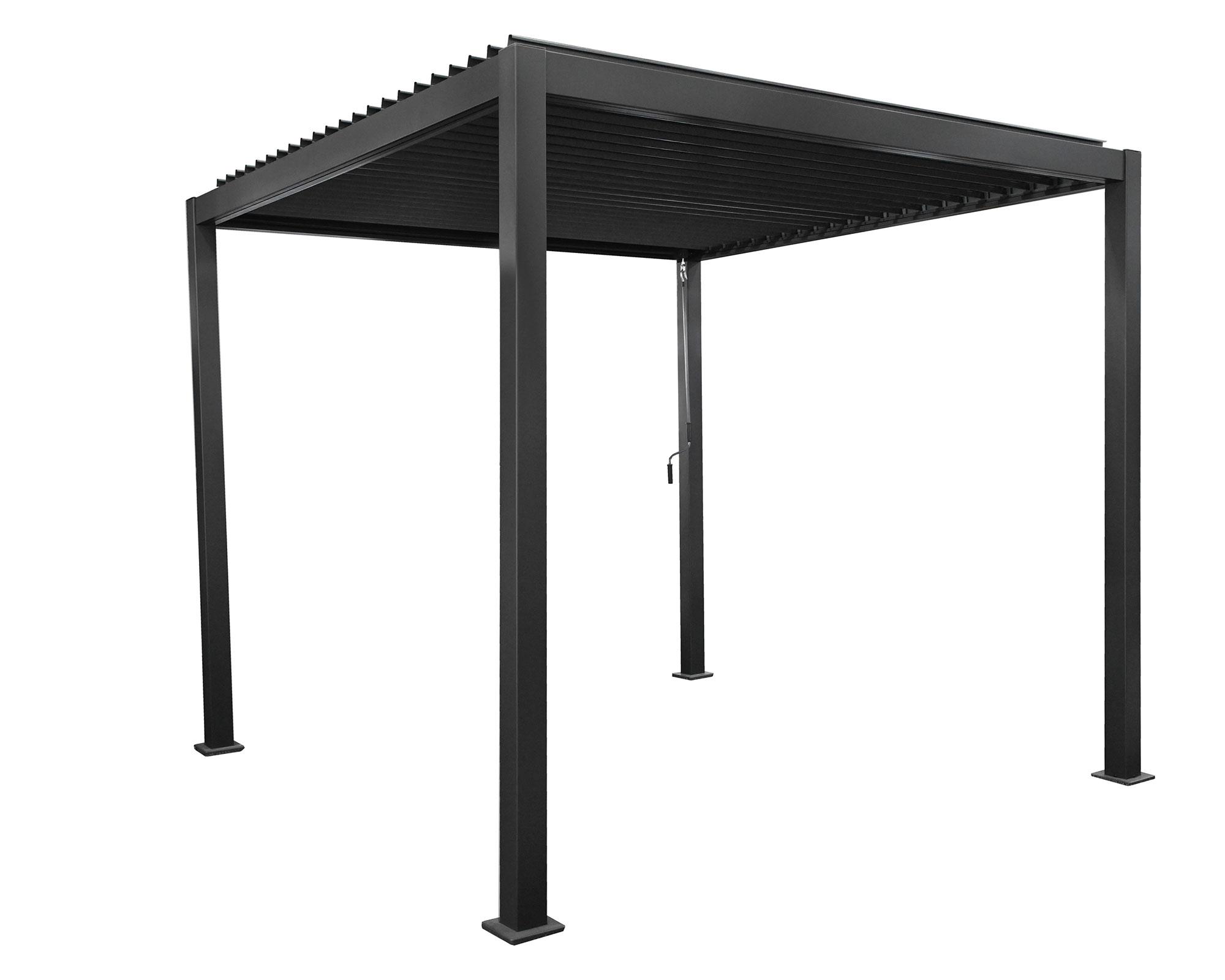 Pérgola negro 250x290x290 cm-0