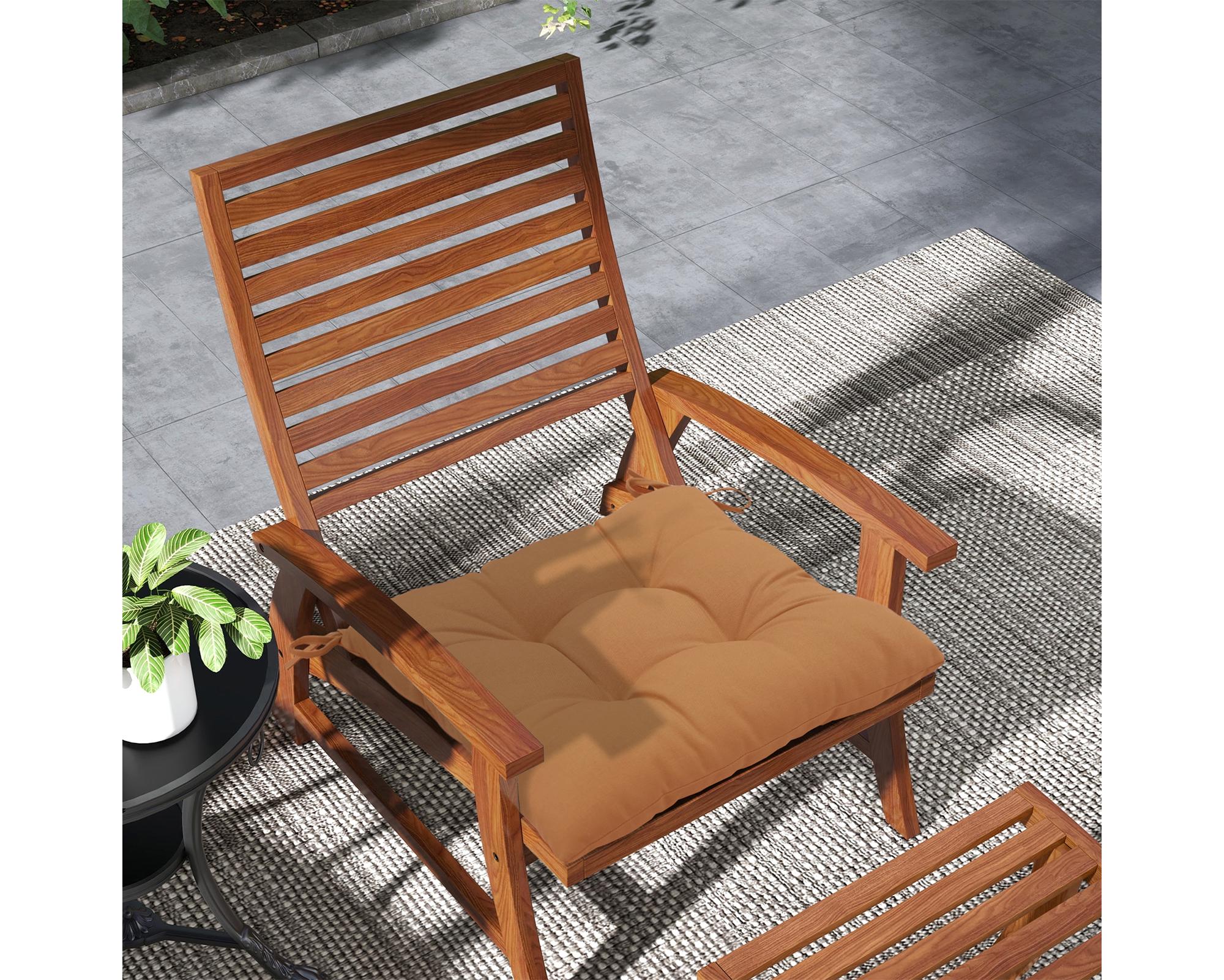 Cojín asiento Liso terracota 45x45 cm-6