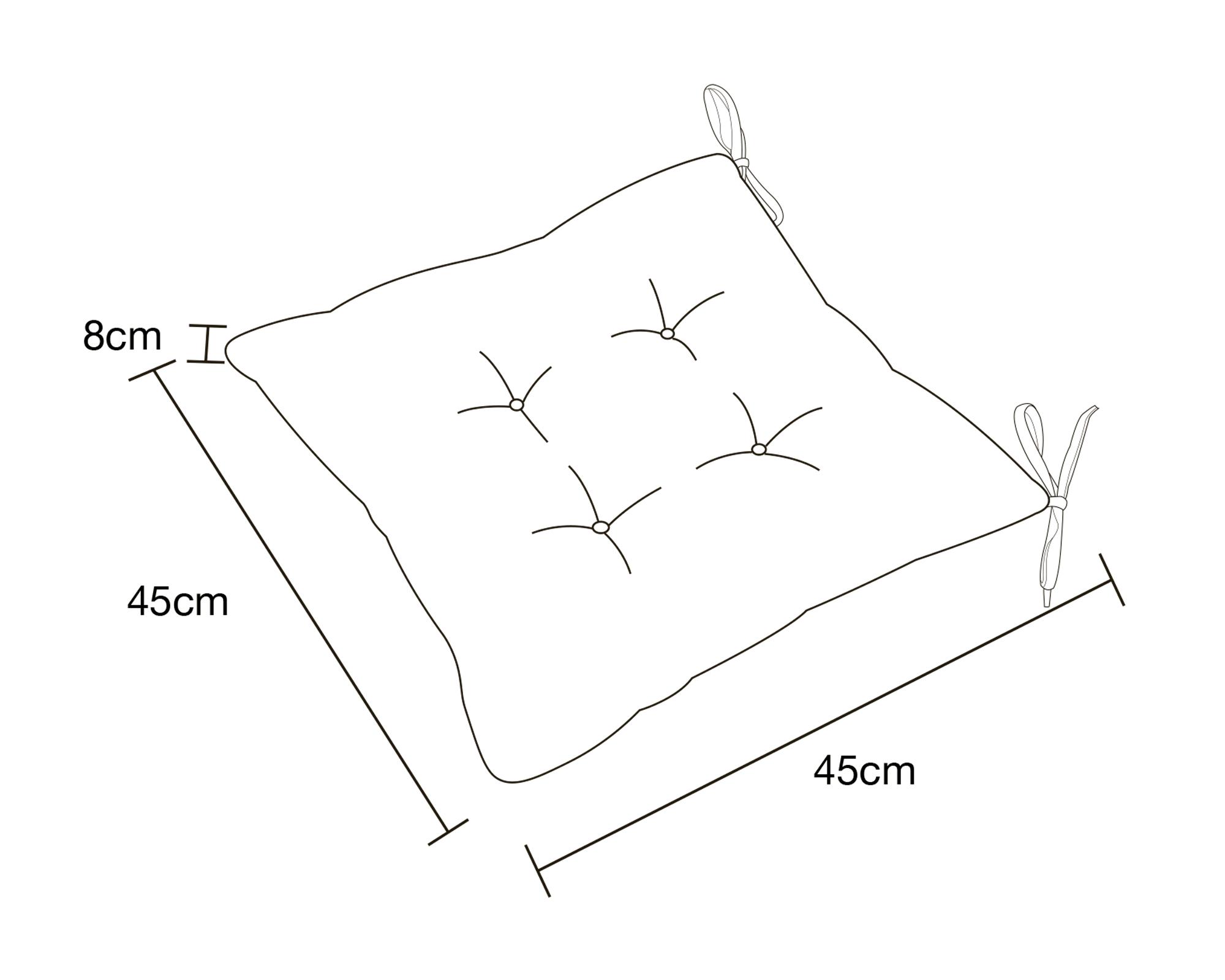 Cojín asiento Liso terracota 45x45 cm-7