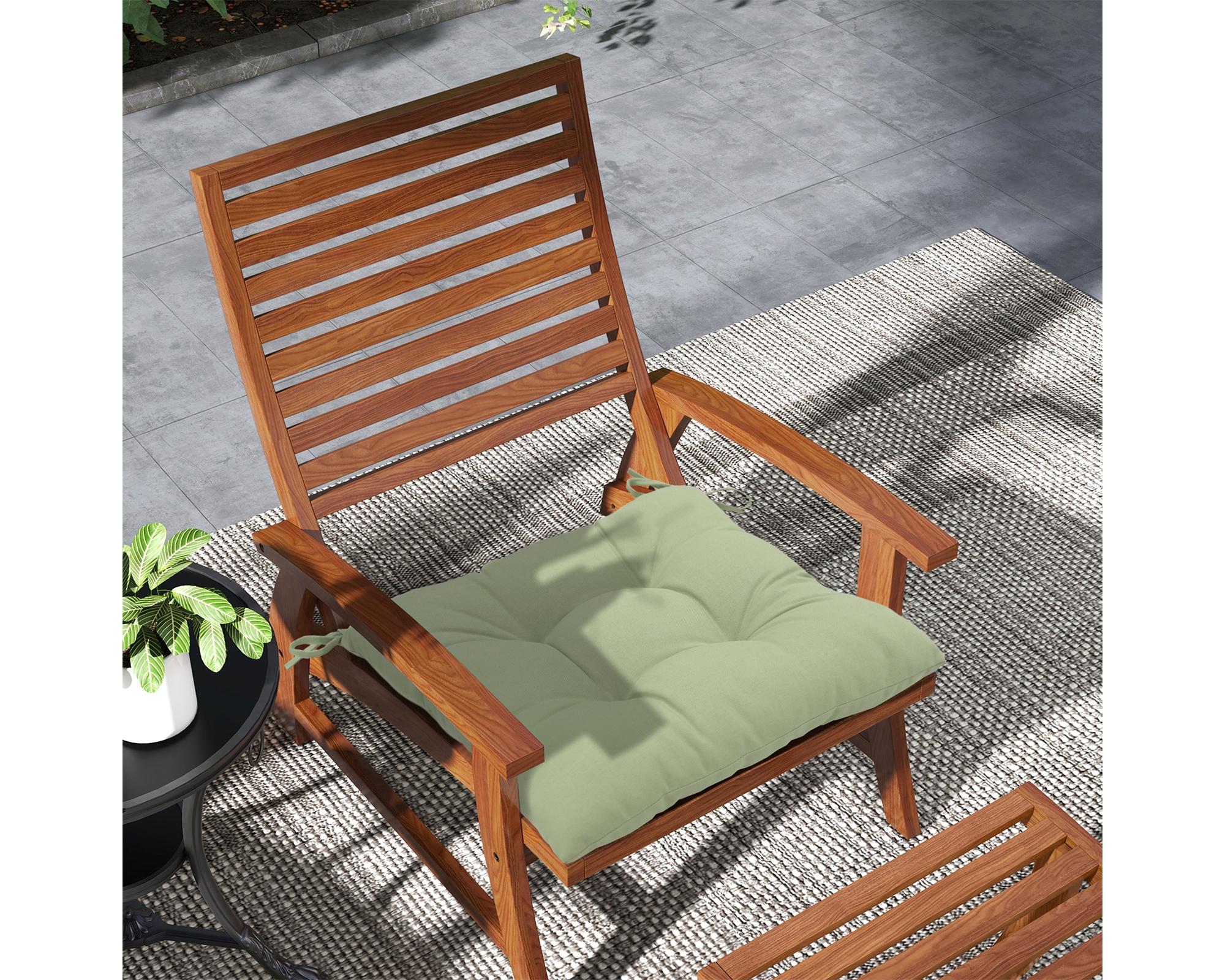 Cojín asiento Liso verde 45x45 cm-6