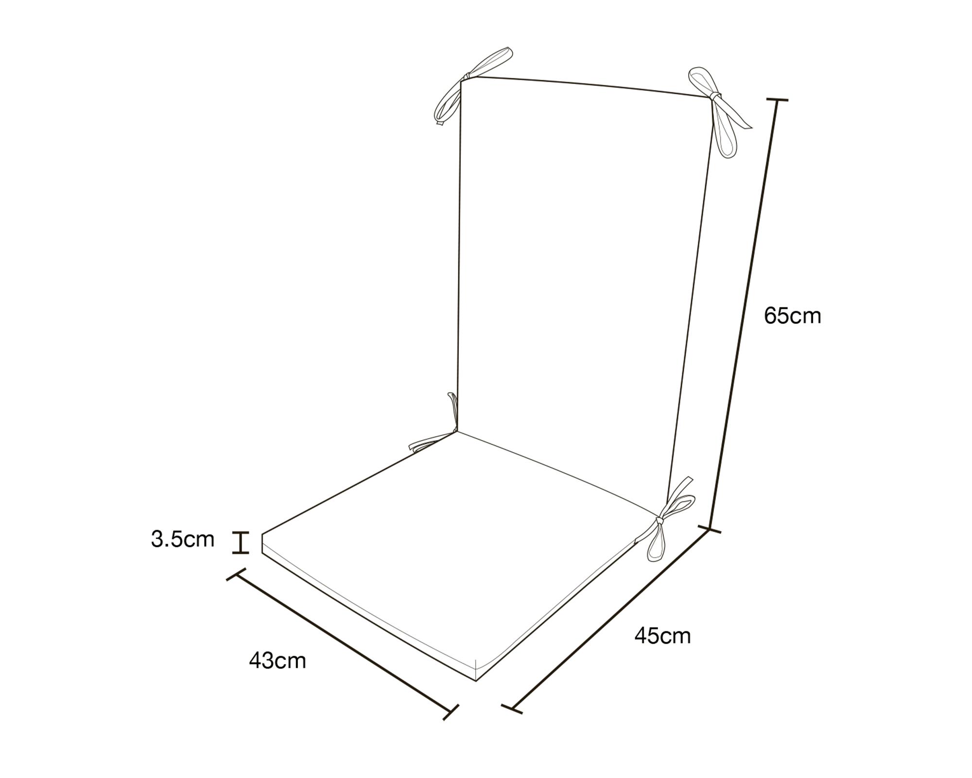 Cojín asiento respaldo Rayas taupe/blanco 43x110 cm-8