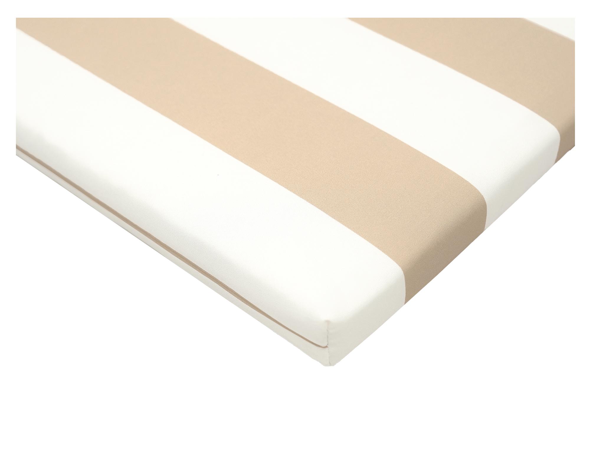 Cojín asiento respaldo Rayas taupe/blanco 43x110 cm-2