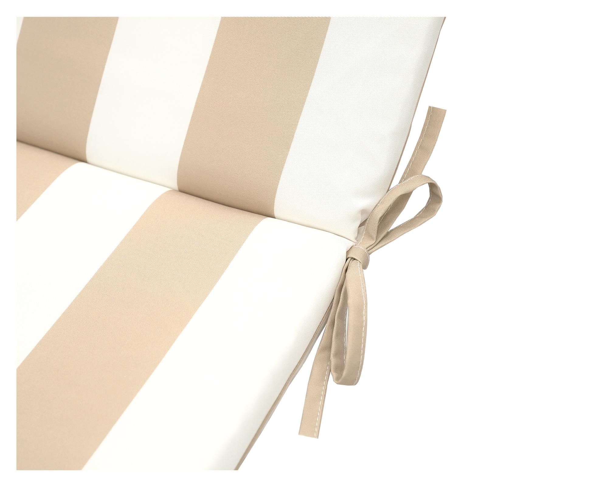 Cojín asiento respaldo Rayas taupe/blanco 43x110 cm-4