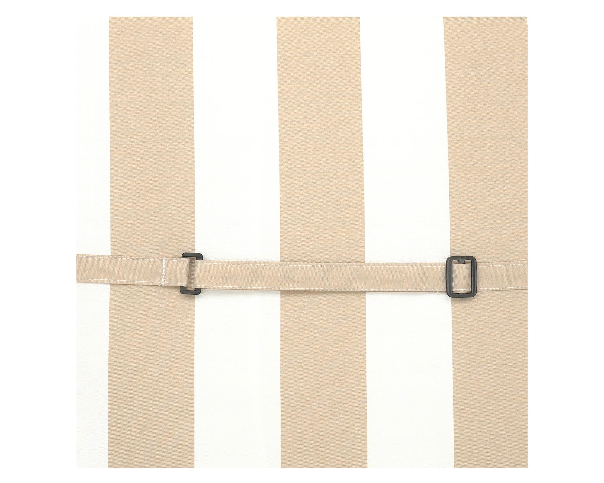 Cojín asiento respaldo Rayas taupe/blanco 43x110 cm-6