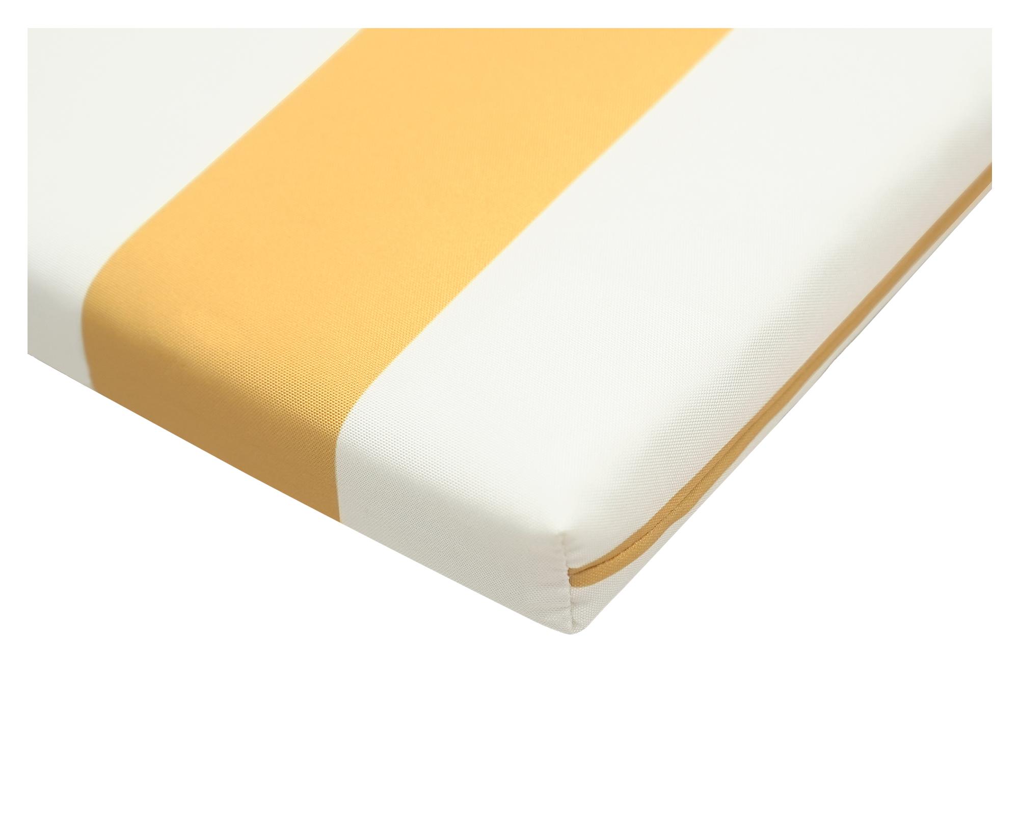 Cojín asiento respaldo Rayas amarillo/blanco 43x110 cm-2
