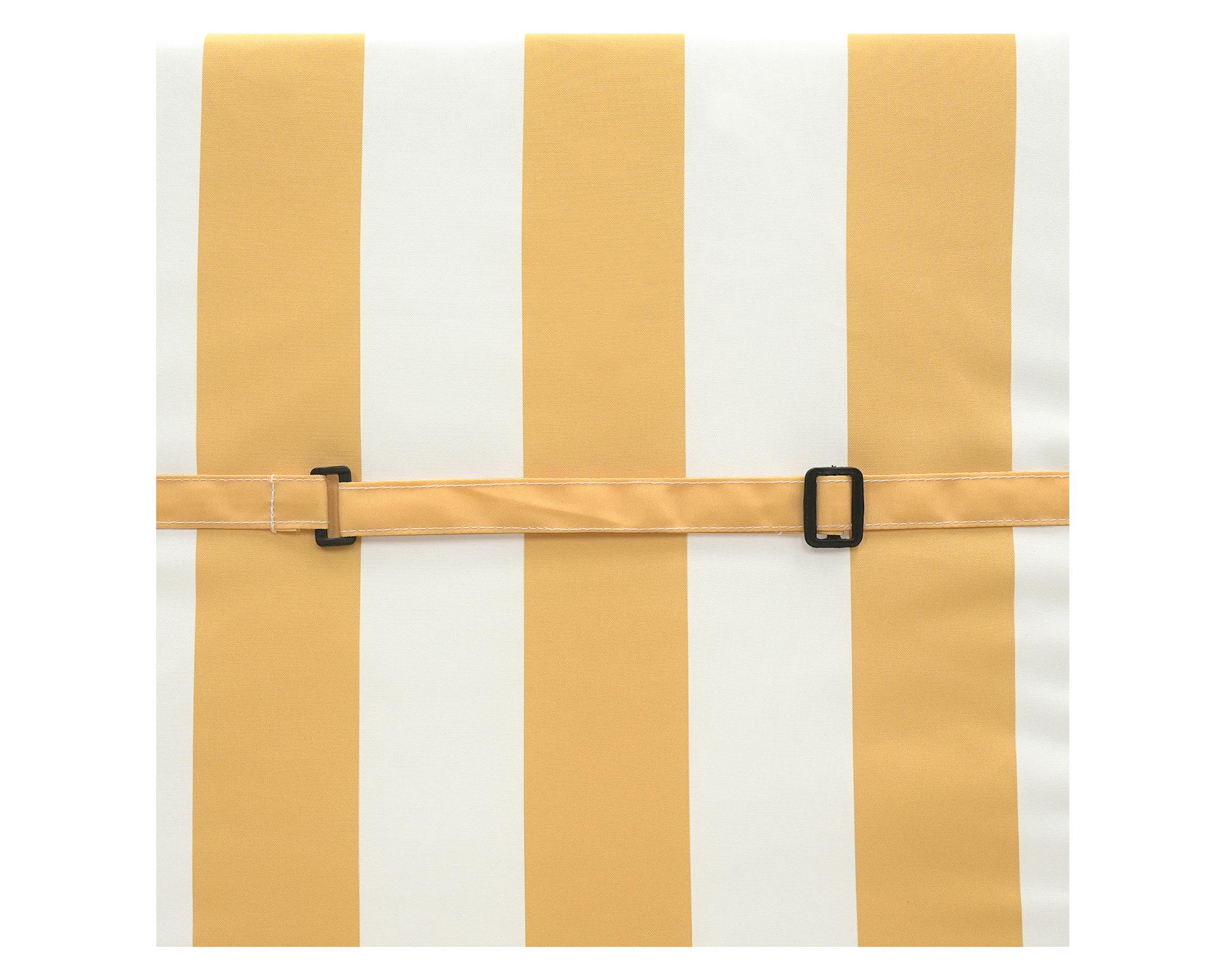 Cojín asiento respaldo Rayas amarillo/blanco 43x110 cm-6