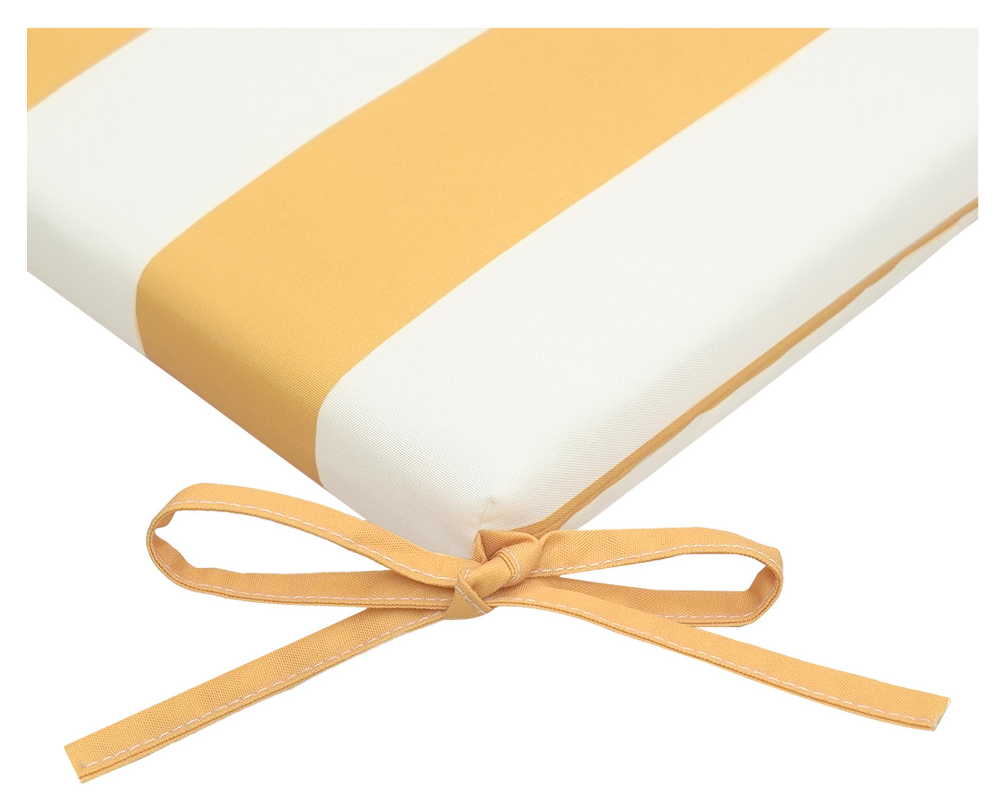 Cojín asiento respaldo Rayas amarillo/blanco 43x110 cm-3