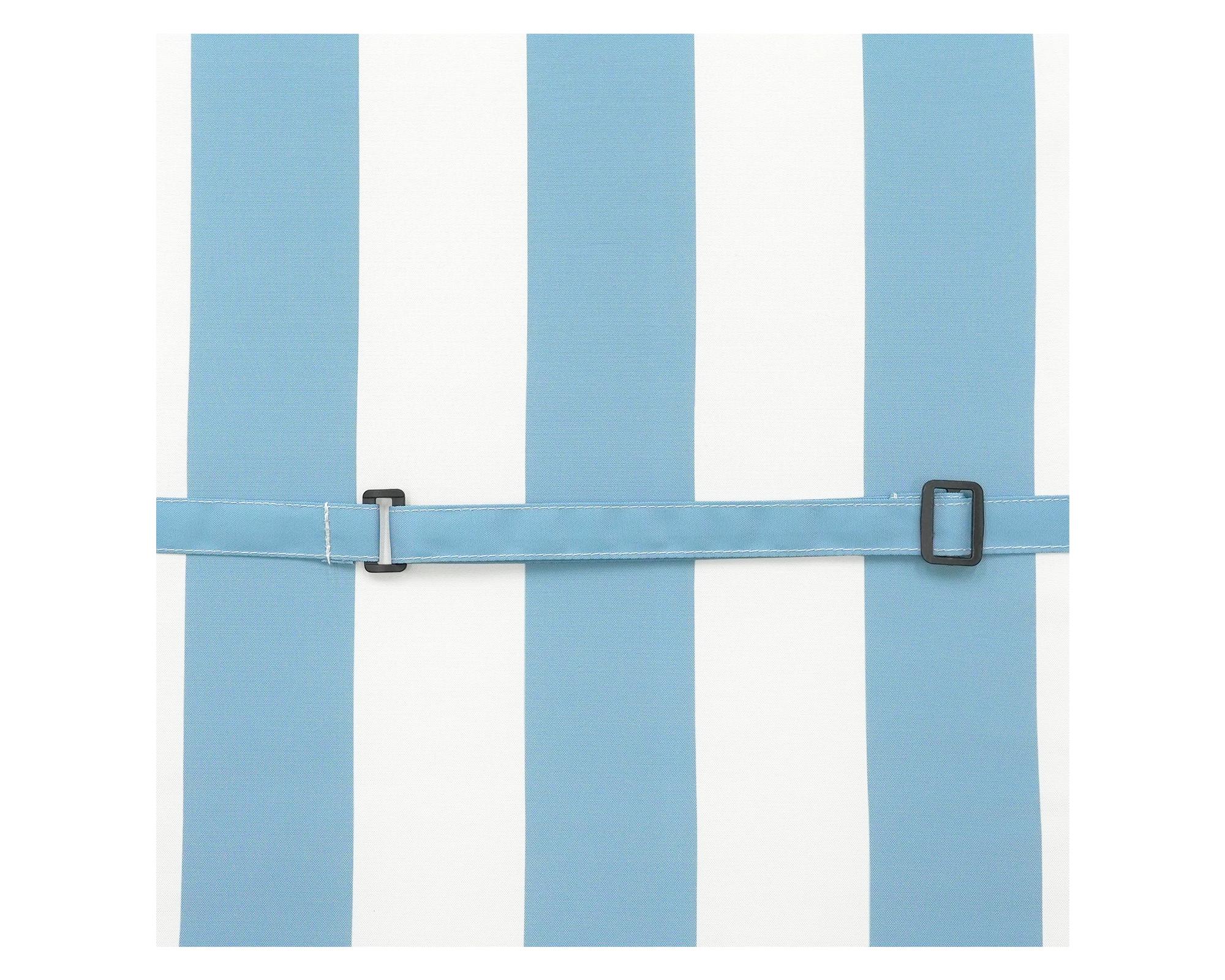 Cojín asiento respaldo Rayas azul/blanco 43x110 cm-6