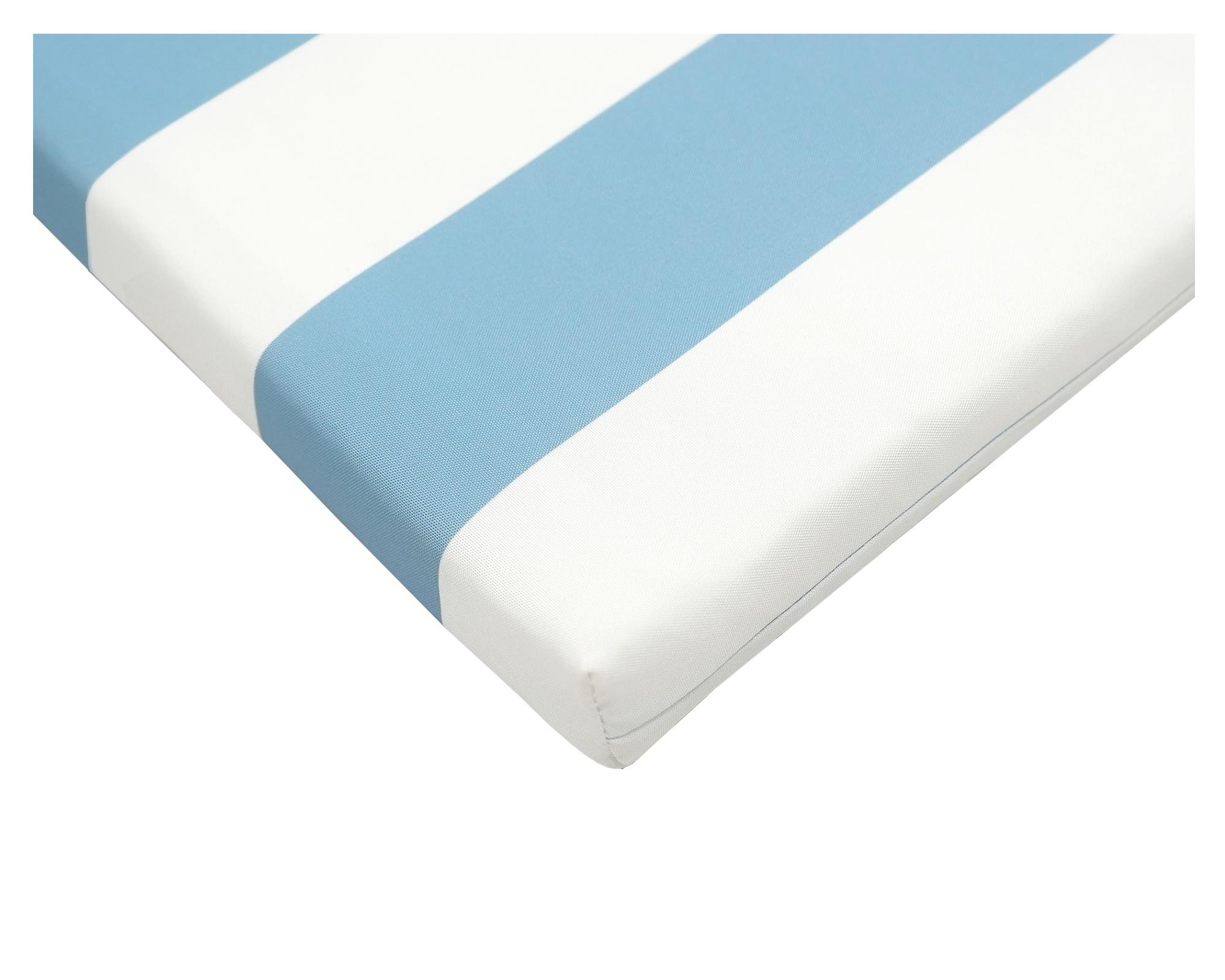 Cojín asiento respaldo Rayas azul/blanco 43x110 cm-2