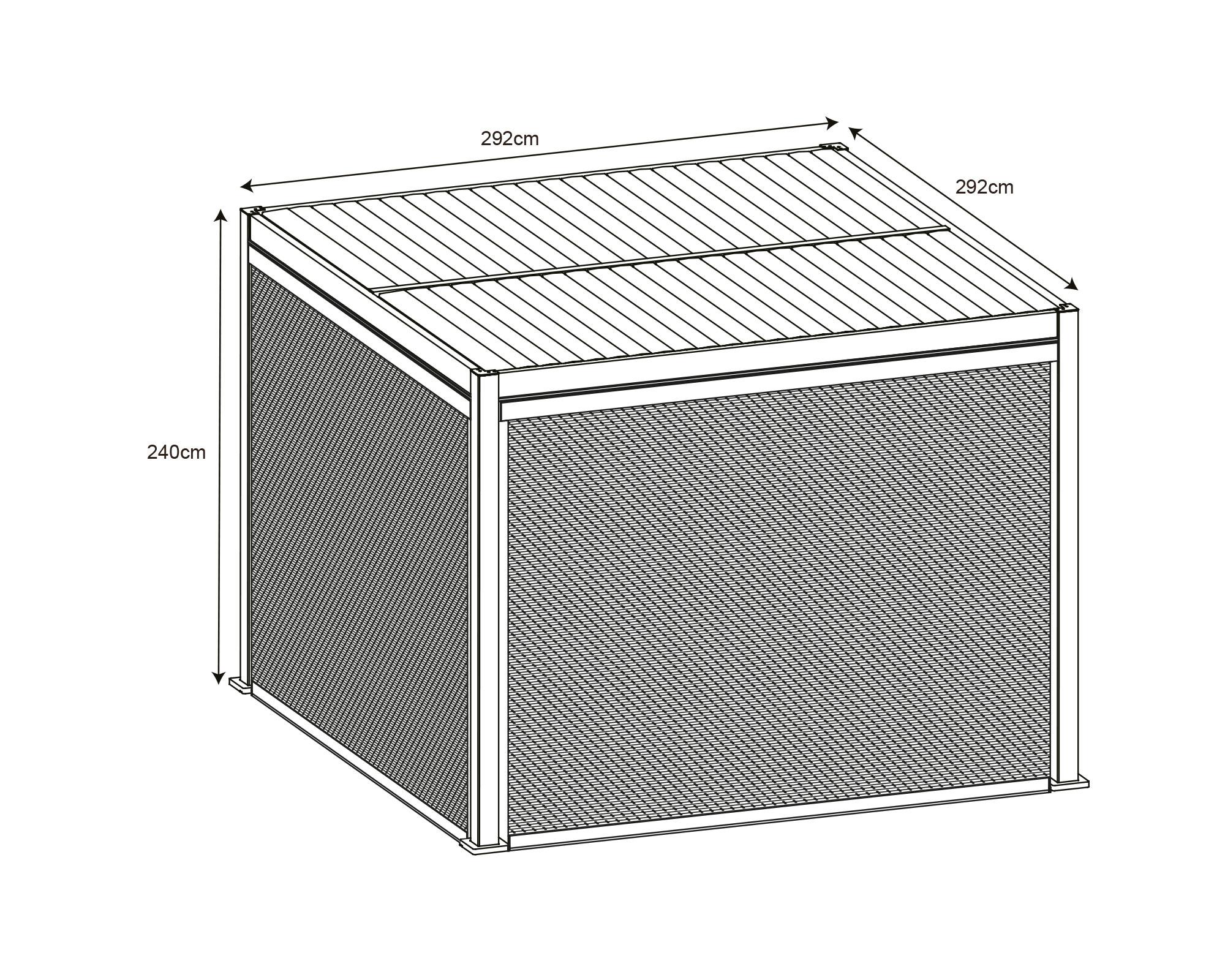 Pérgola Bioclimática 240x292x292 cm-2
