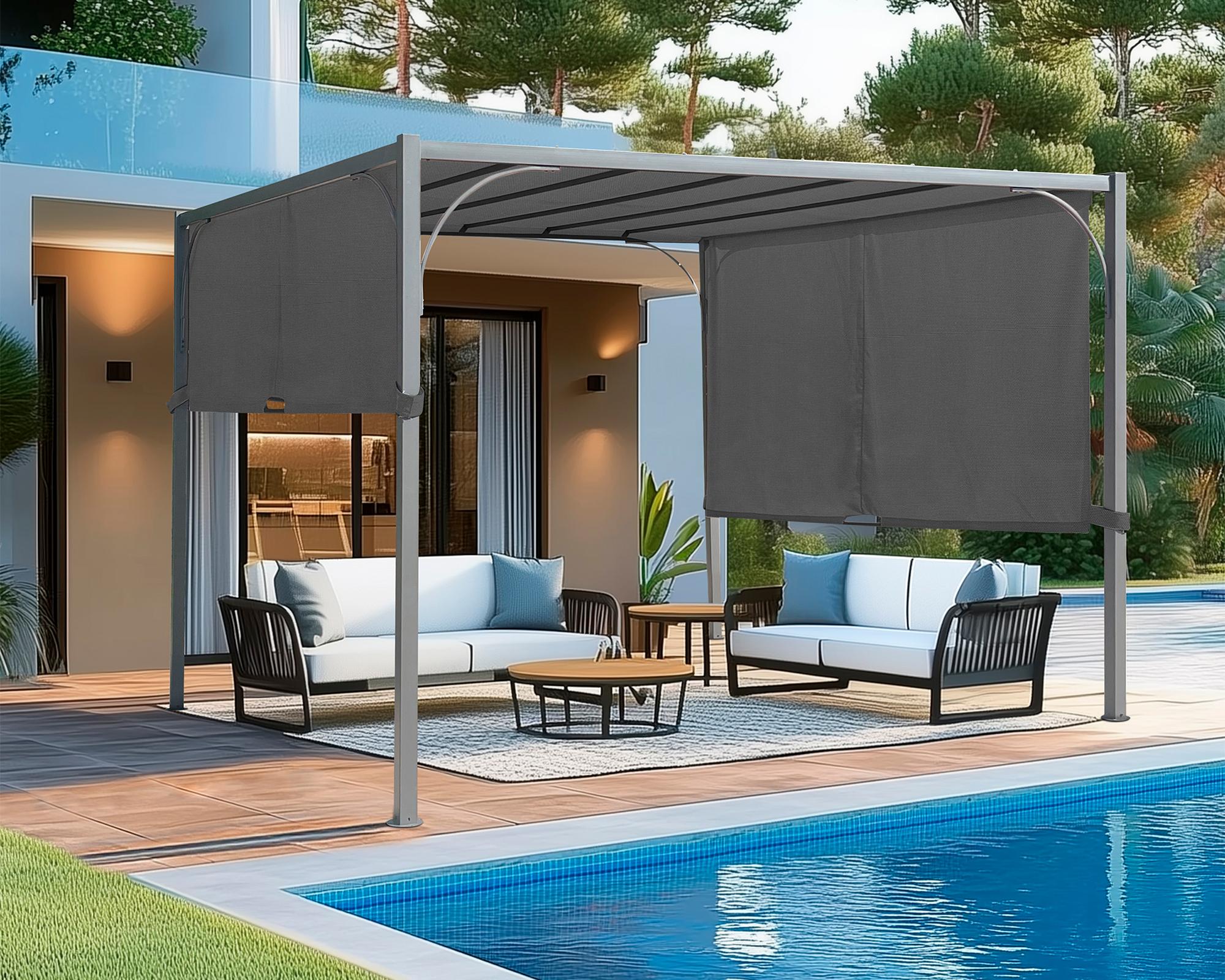 Pérgola Albany gris 210x293x293 cm-1