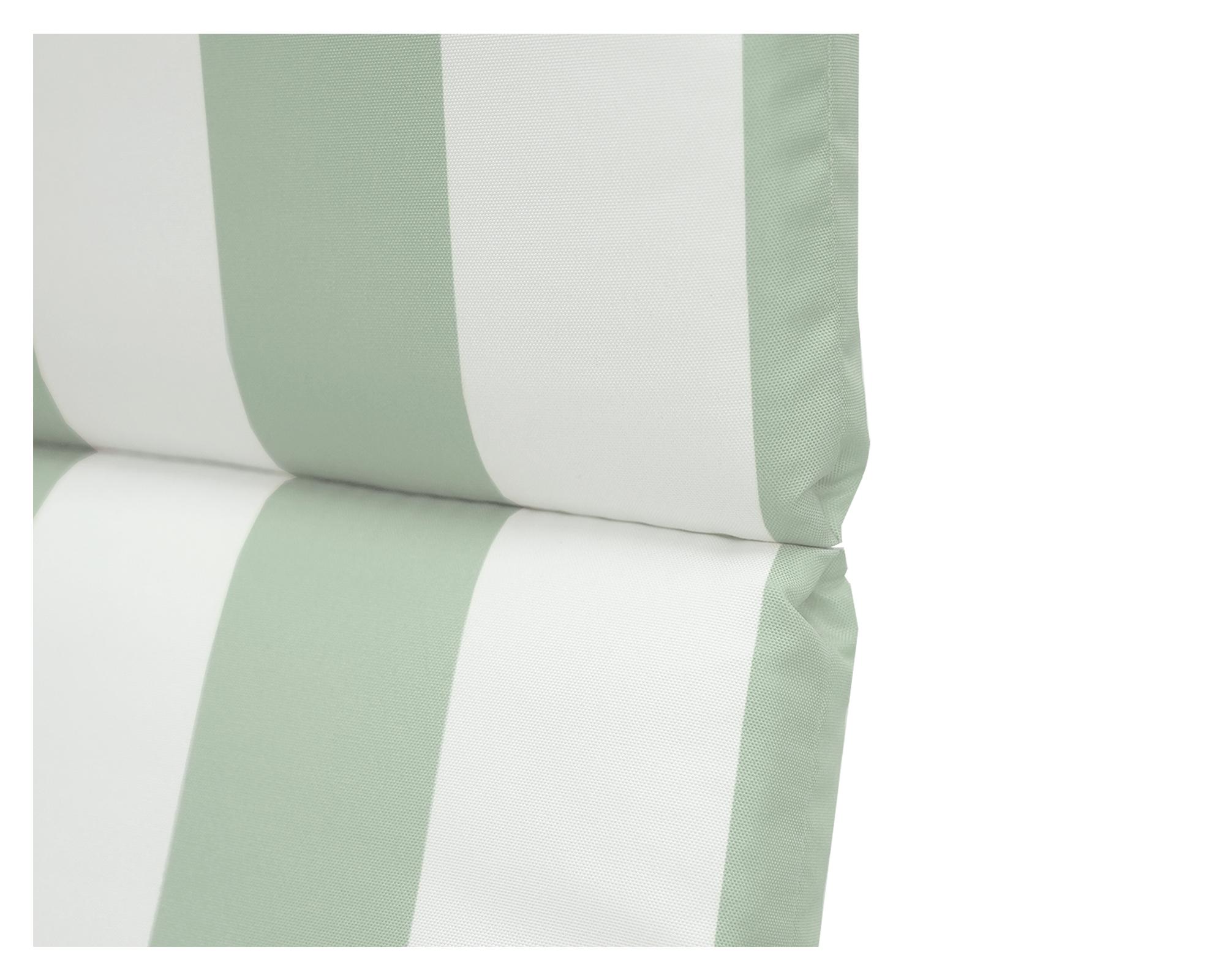Cojín reposera Rayas verde salvia/blanco 60x195 cm-5