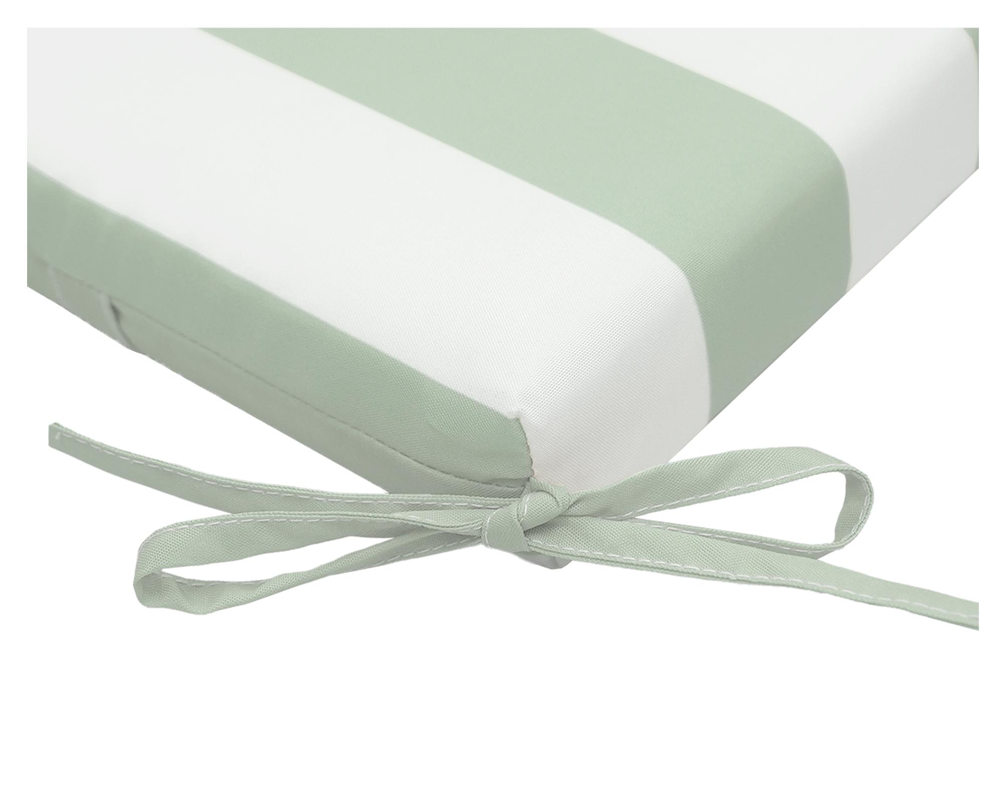 Cojín reposera Rayas verde salvia/blanco 60x195 cm-3