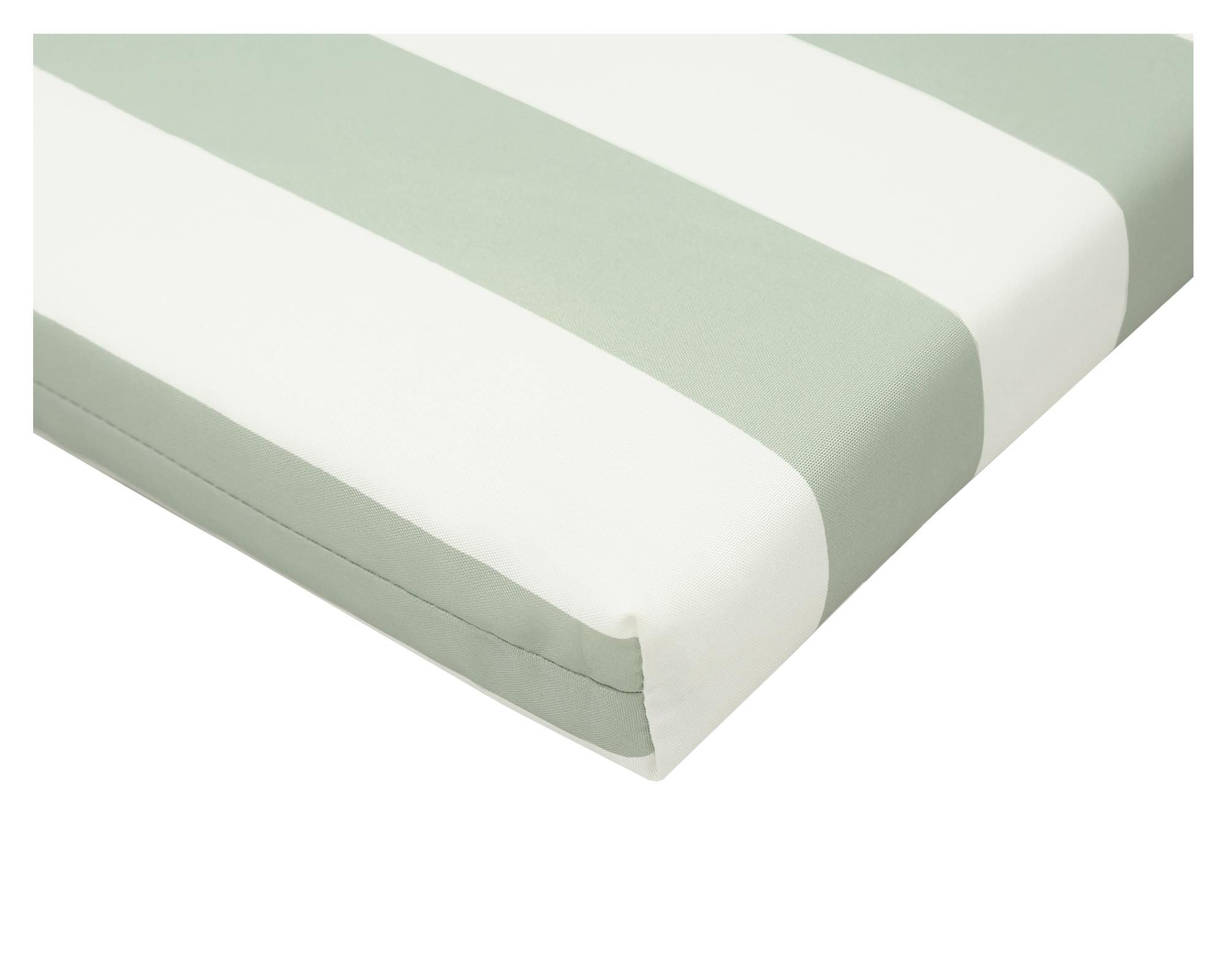Cojín reposera Rayas verde salvia/blanco 60x195 cm-2