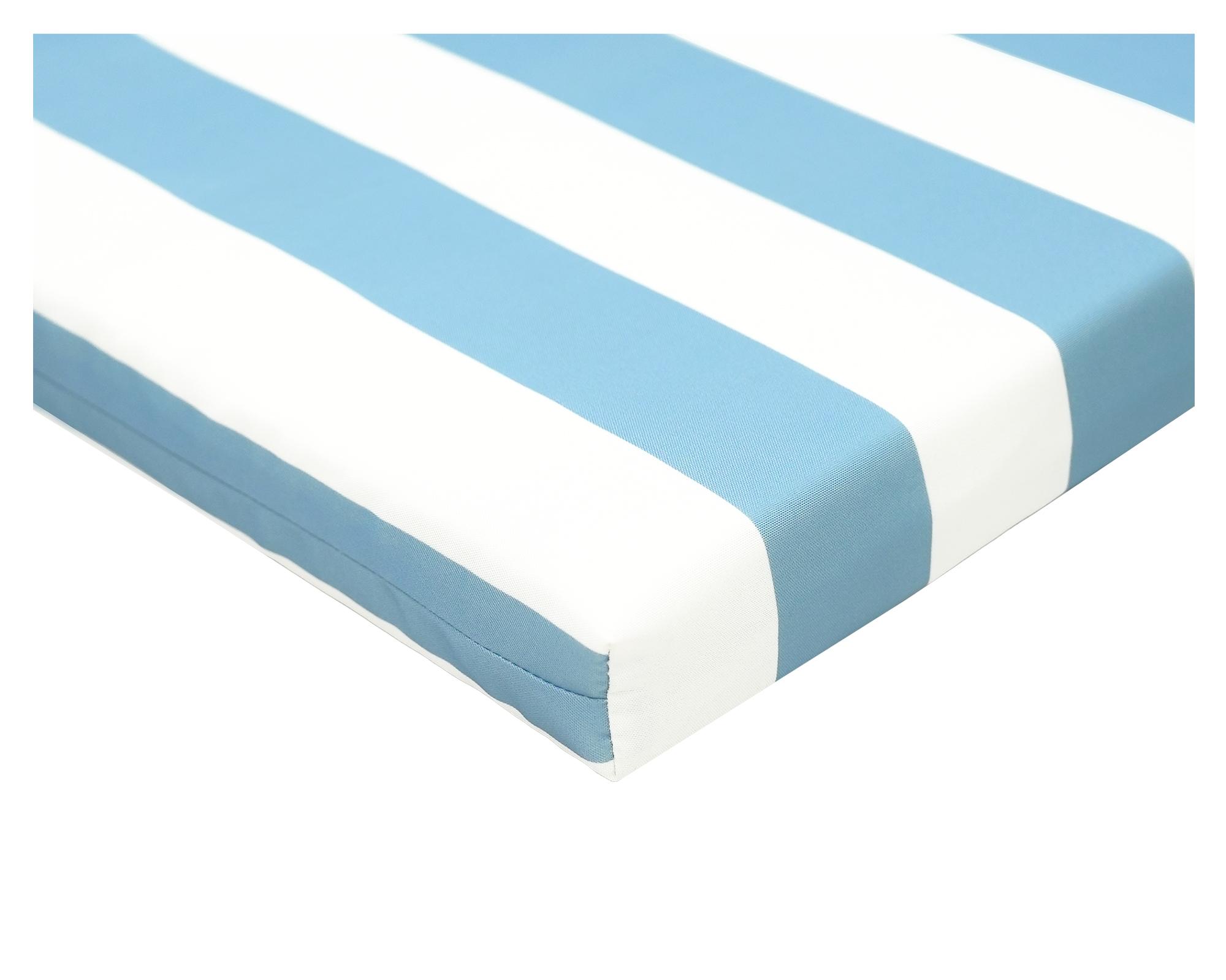 Cojín reposera Rayas azul/blanco 60x195 cm-2