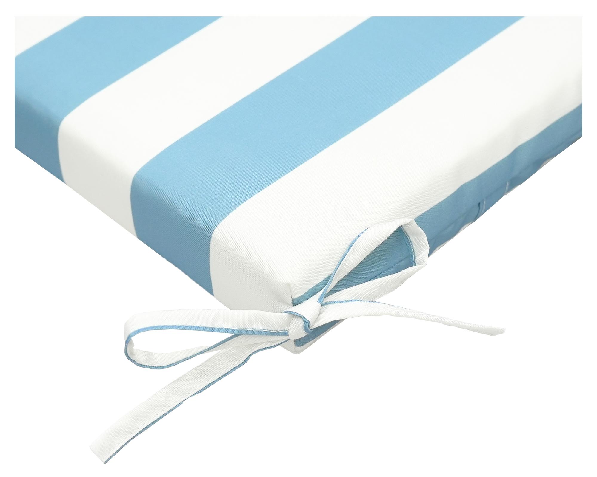 Cojín reposera Rayas azul/blanco 60x195 cm-3