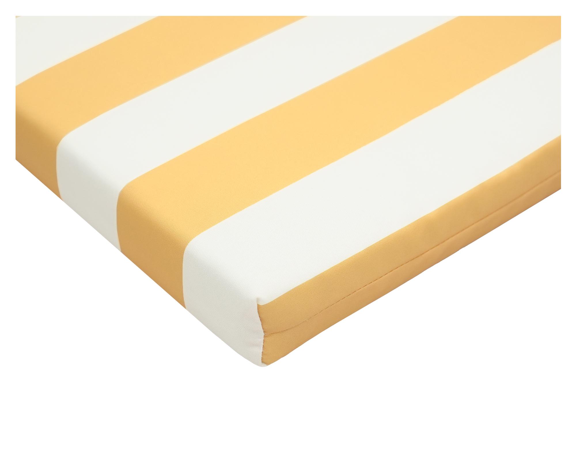 Cojín reposera Rayas amarillo/blanco 60x195 cm-2