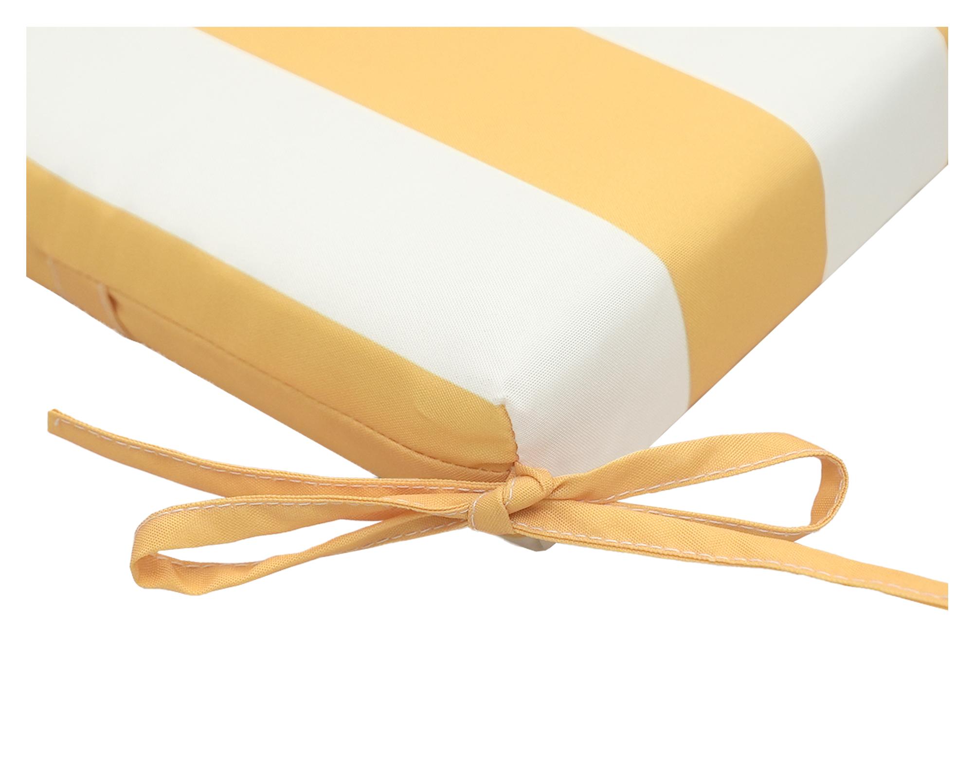 Cojín reposera Rayas amarillo/blanco 60x195 cm-3
