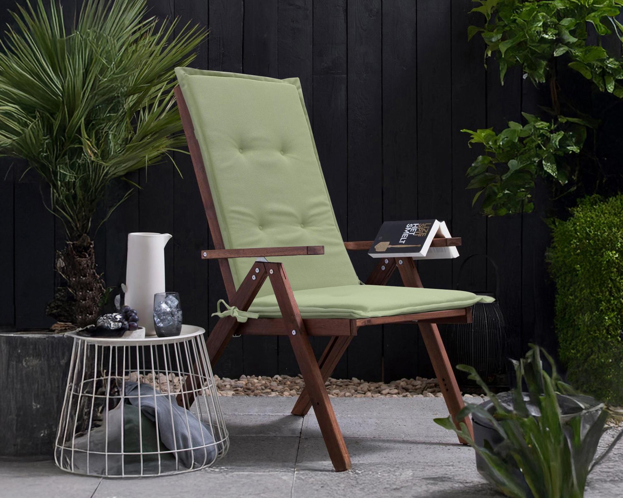 Cojín asiento respaldo Liso verde 43x110 cm-6